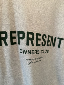 Represent Owners Club Crewneck Grey/Green Sz L