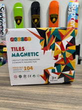 Load image into Gallery viewer, OugerToy Magnetic Tiles,104PCS Magnetic Building Tiles for Kids