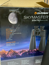 Load image into Gallery viewer, Celestron 71008 SkyMaster 25x70mm Porro Prism Binoculars with Multi-Coated Lens, BaK-4 Prism Glass and Carry Case, Black
