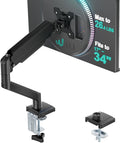 WALI Single Monitor Mount, Gas Spring Monitor Arm for 17-34 inch Screens