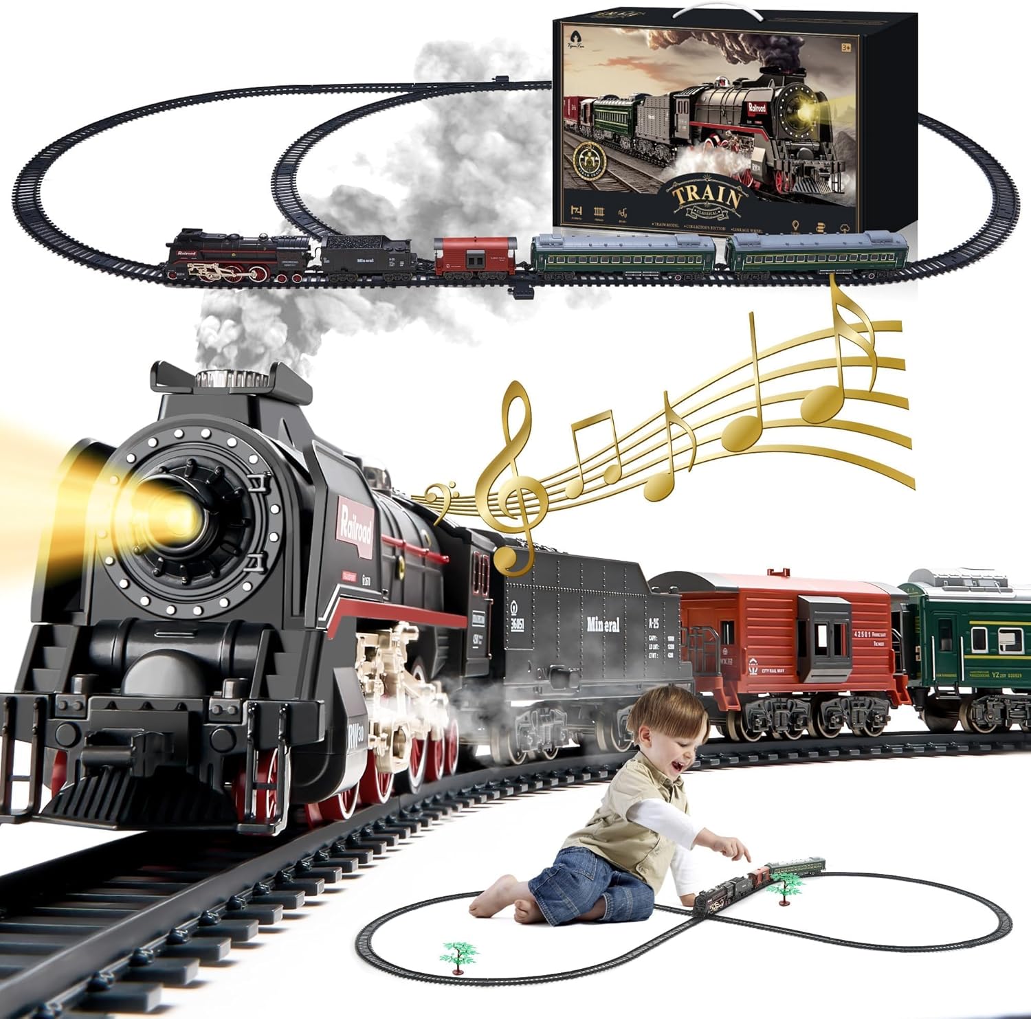 Train Set for Kids - Electric Remote Control Train Track