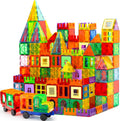 OugerToy Magnetic Tiles,104PCS Magnetic Building Tiles for Kids