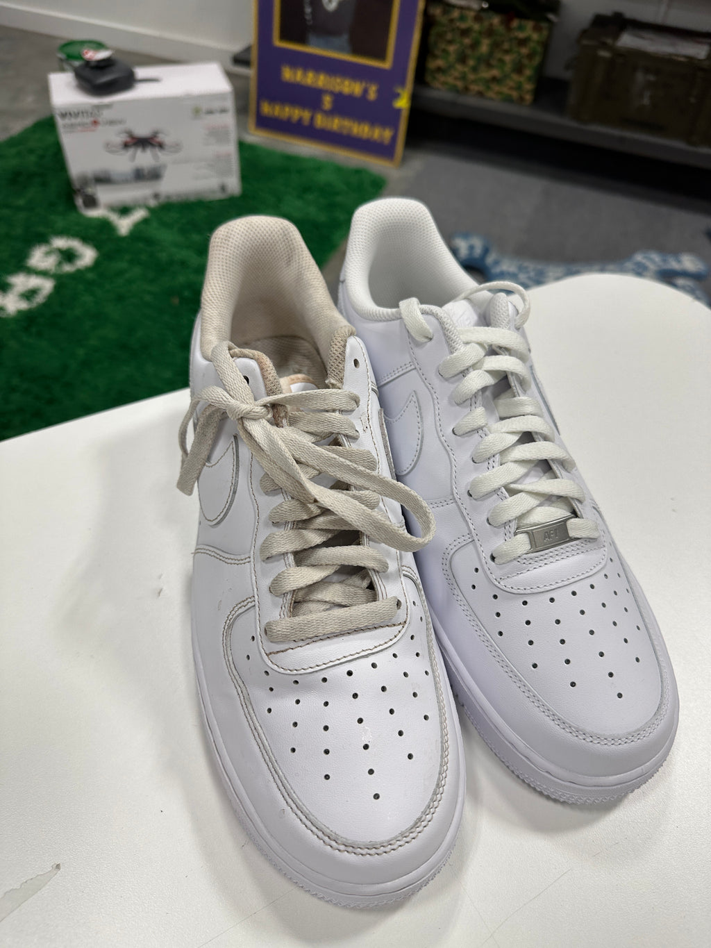 Nike White AF1 Sz 11 (one shoe dirty)