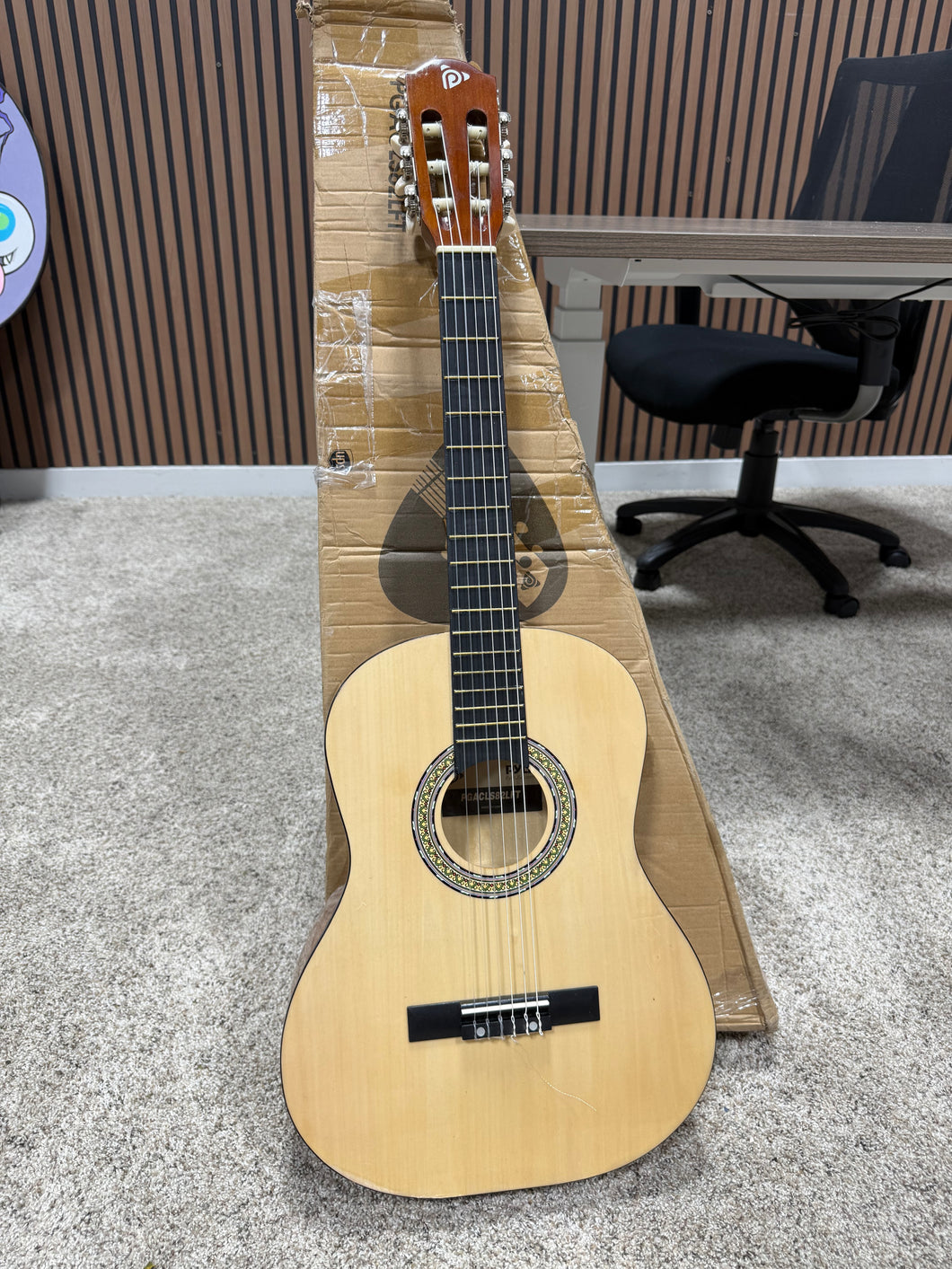 Pyle Left Handed Beginner Acoustic Guitar Kit, 3/4 Junior Size