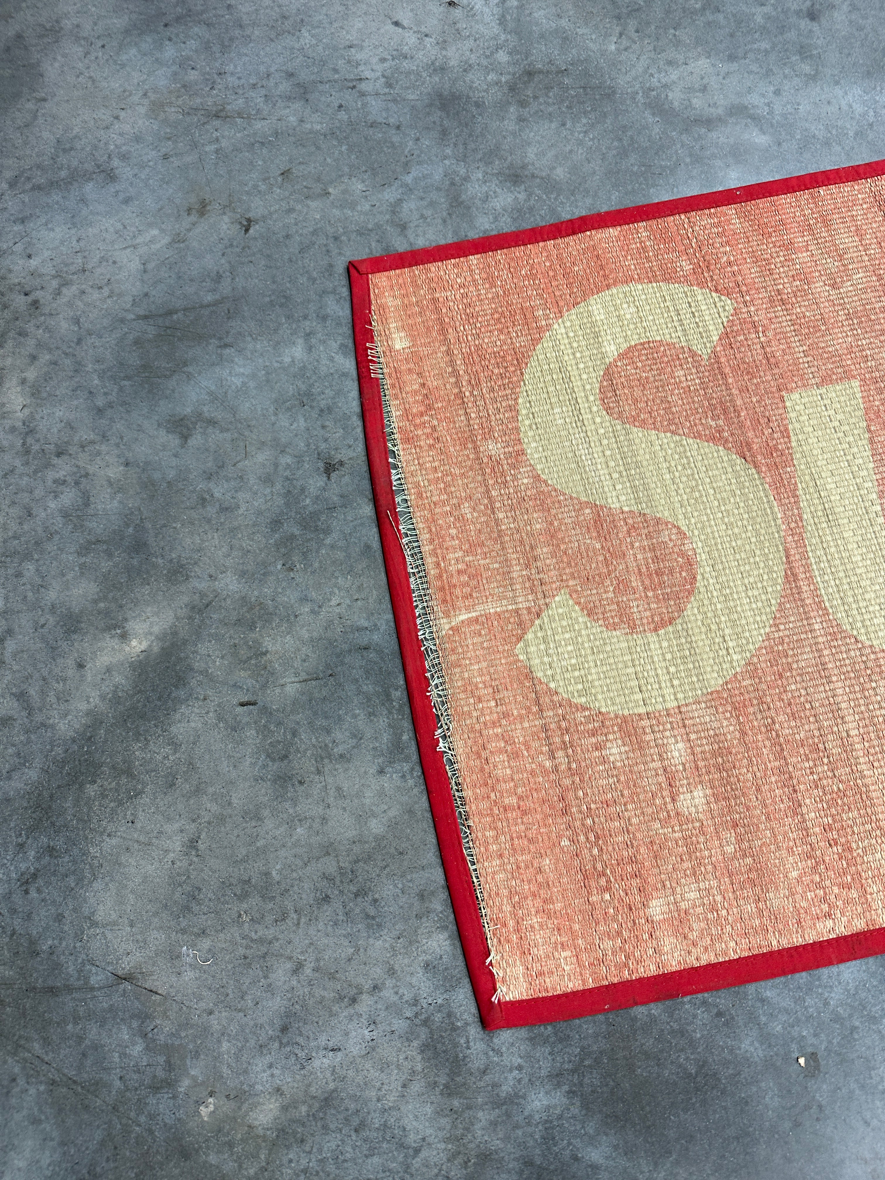 Supreme Woven Straw Mat Damaged