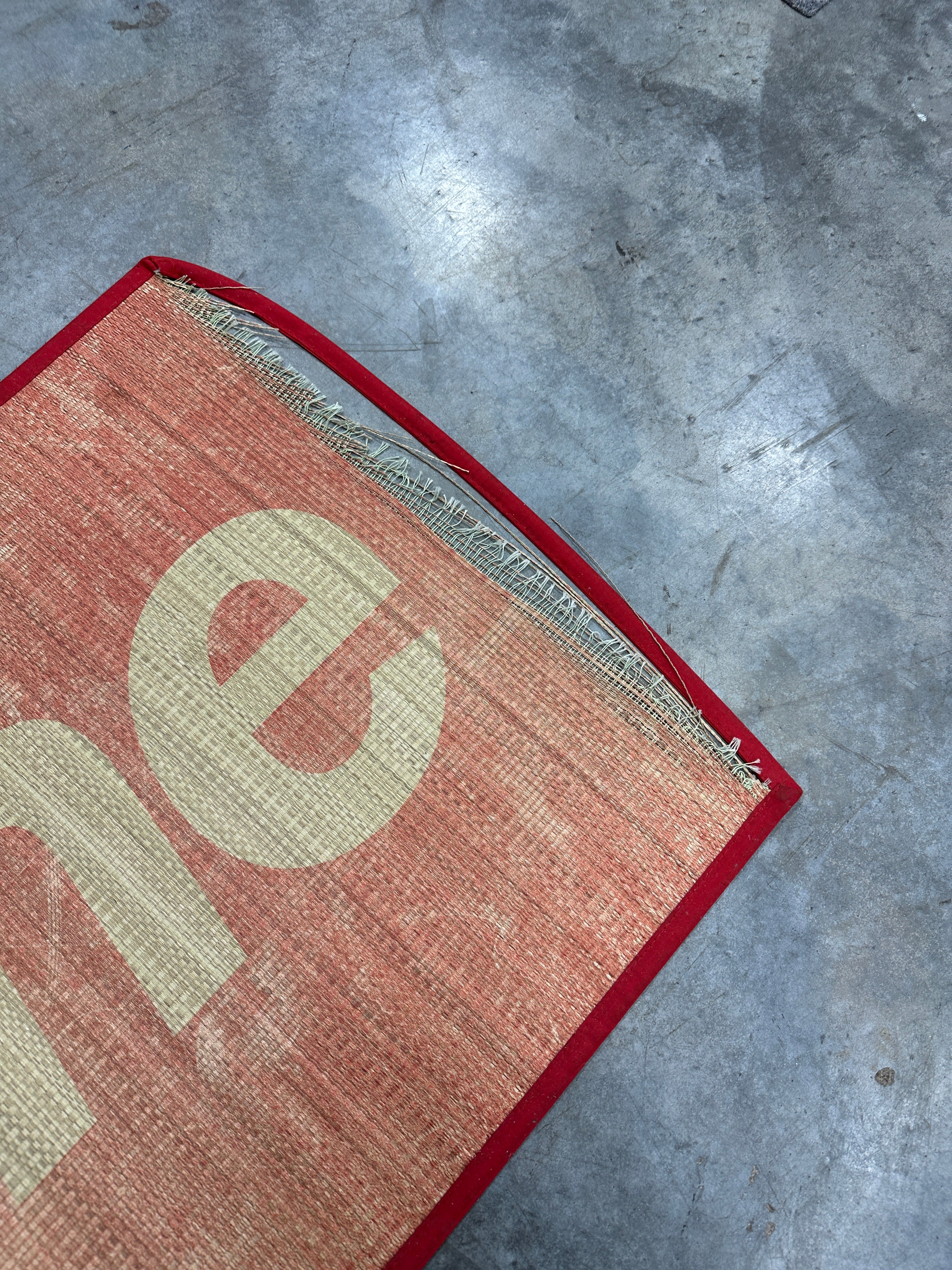 Supreme Woven Straw Mat Damaged