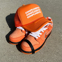 Load image into Gallery viewer, Compliments Orange 🦞 Trucker
