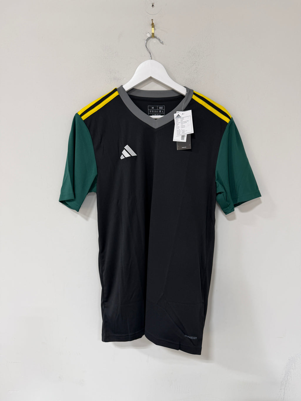 Adidas Entrada 22 Jersey Mens Sz Medium Black/Green/Yellow