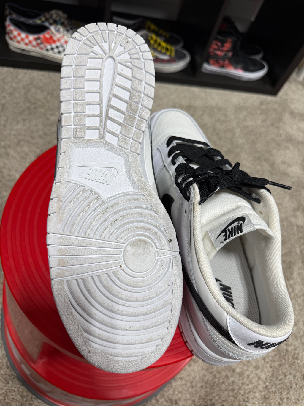 Nike Dunk Low Black/Light White Sz 10.5 NO BOX