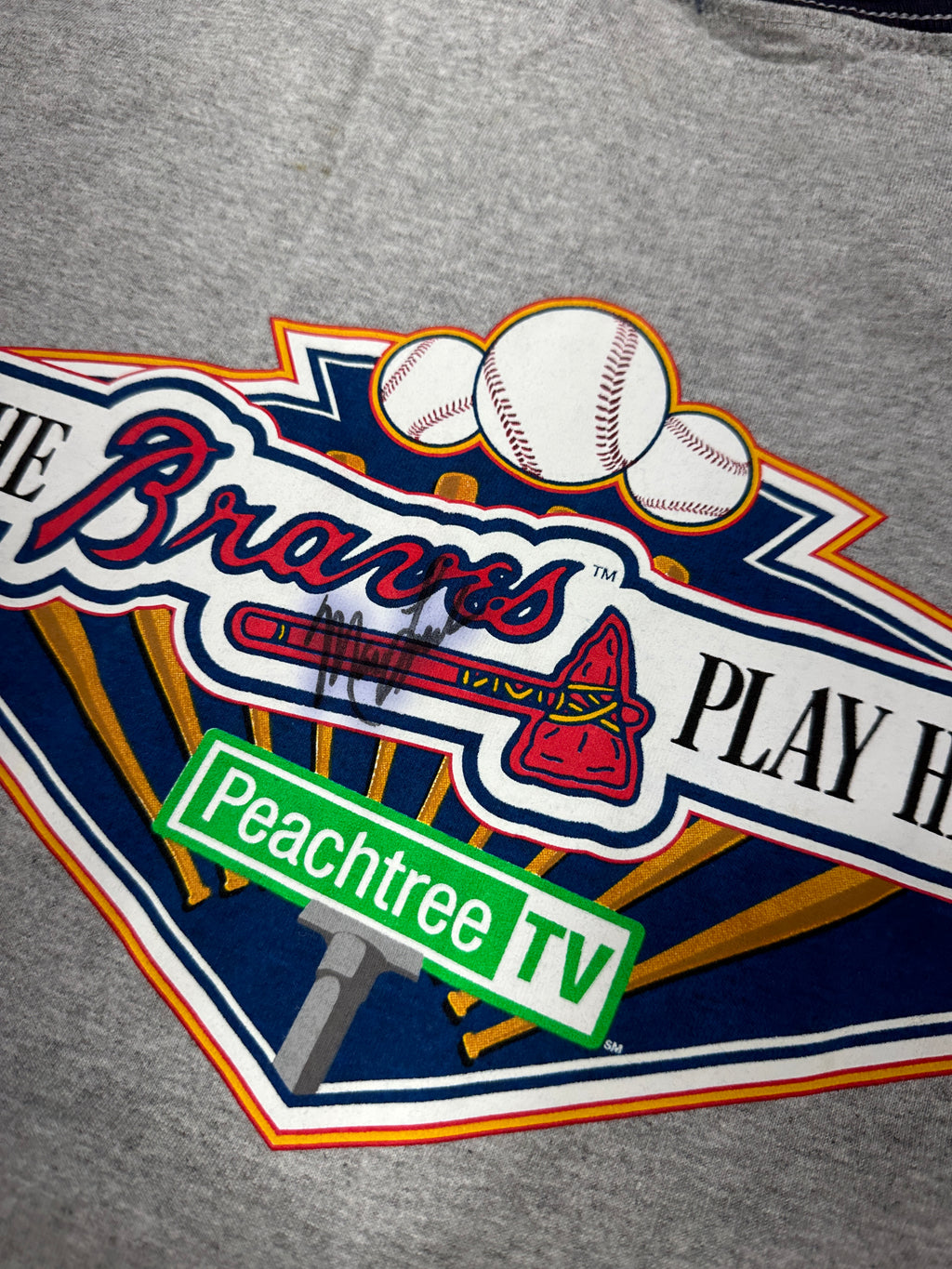 Atlanta Braves Grey T-Shirt Sz L