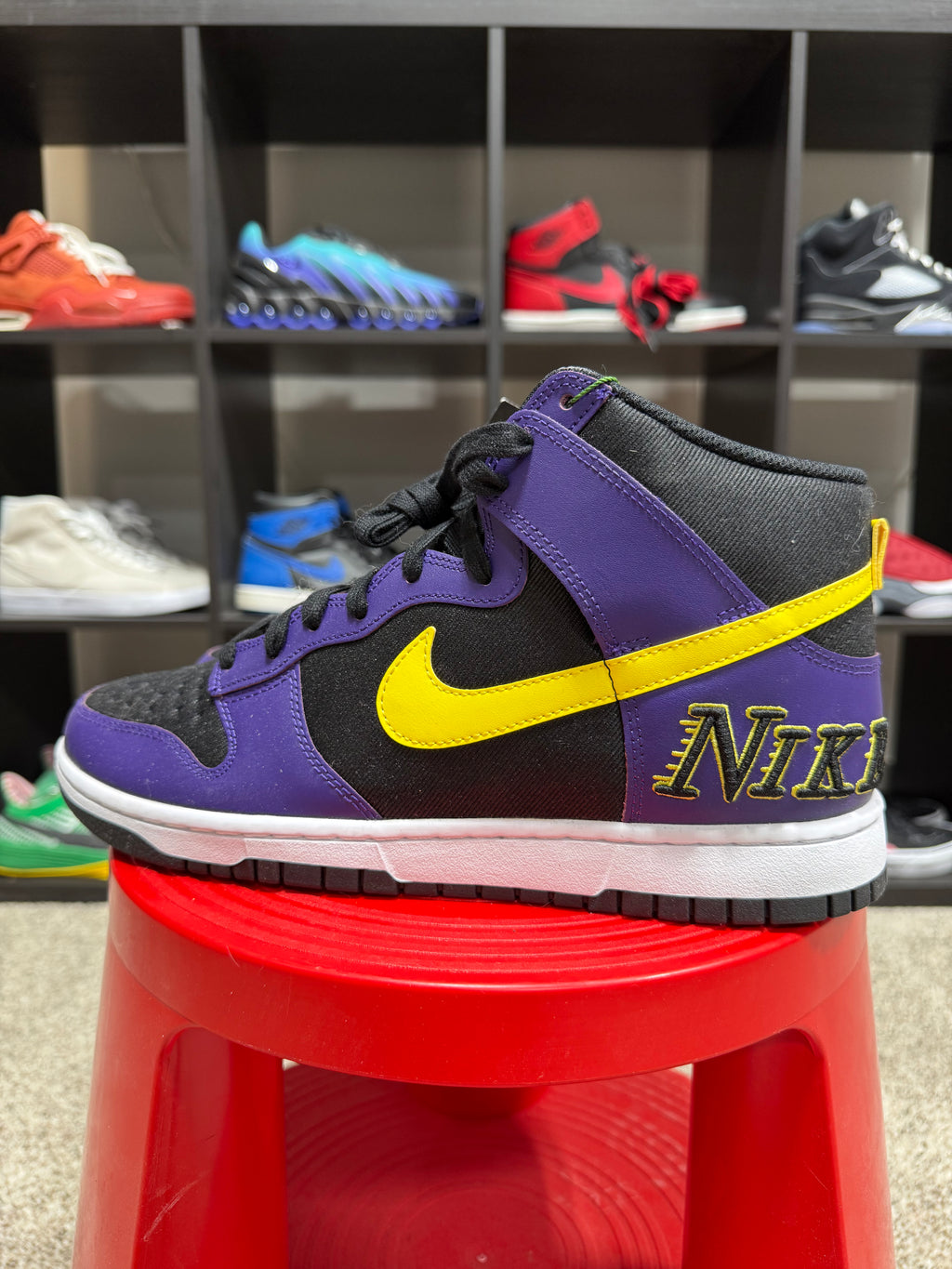 Nike Dunk Hi EMB Lakers Sz 10.5 NO BOX