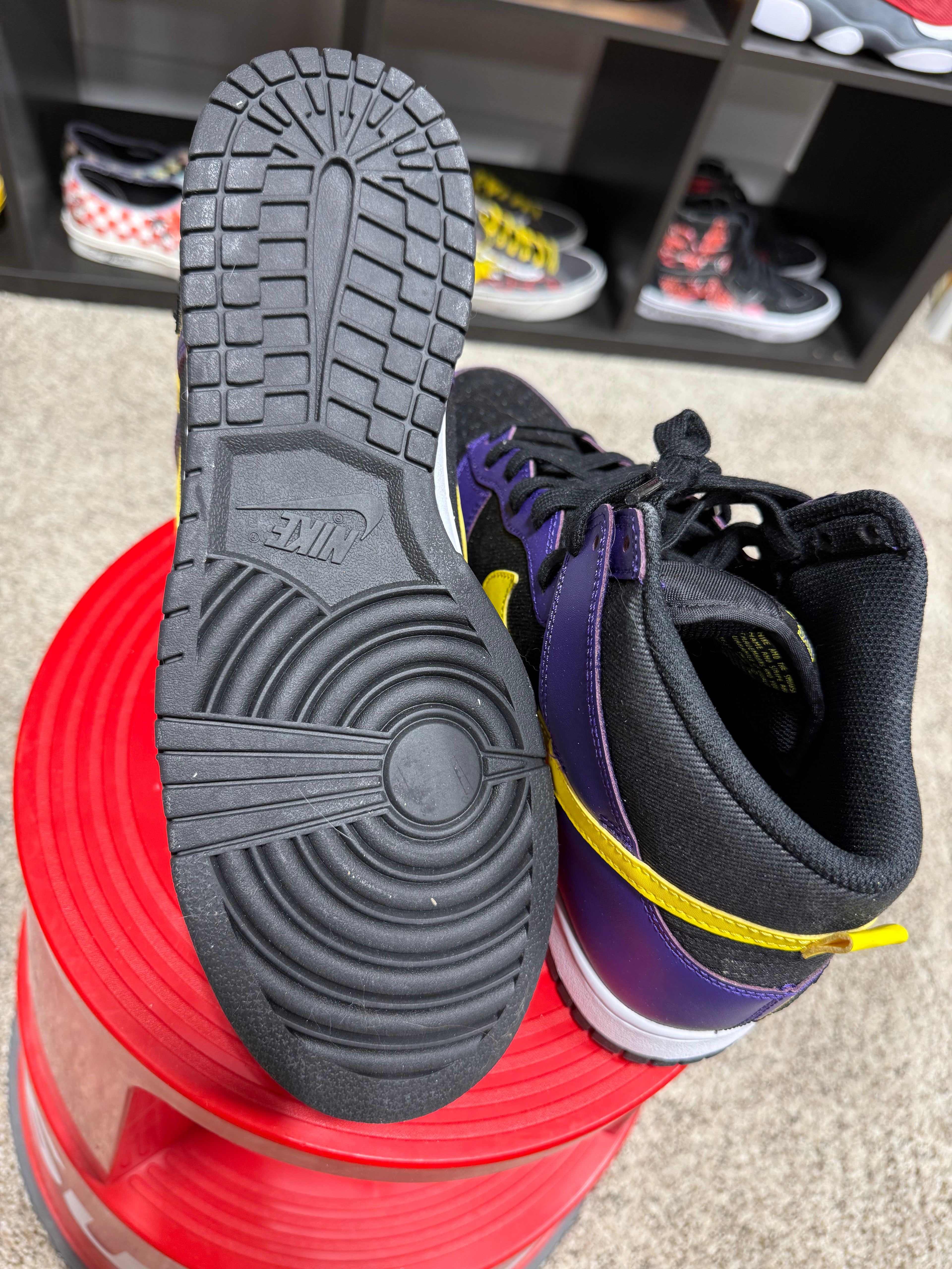 Nike Dunk Hi EMB Lakers Sz 10.5 NO BOX