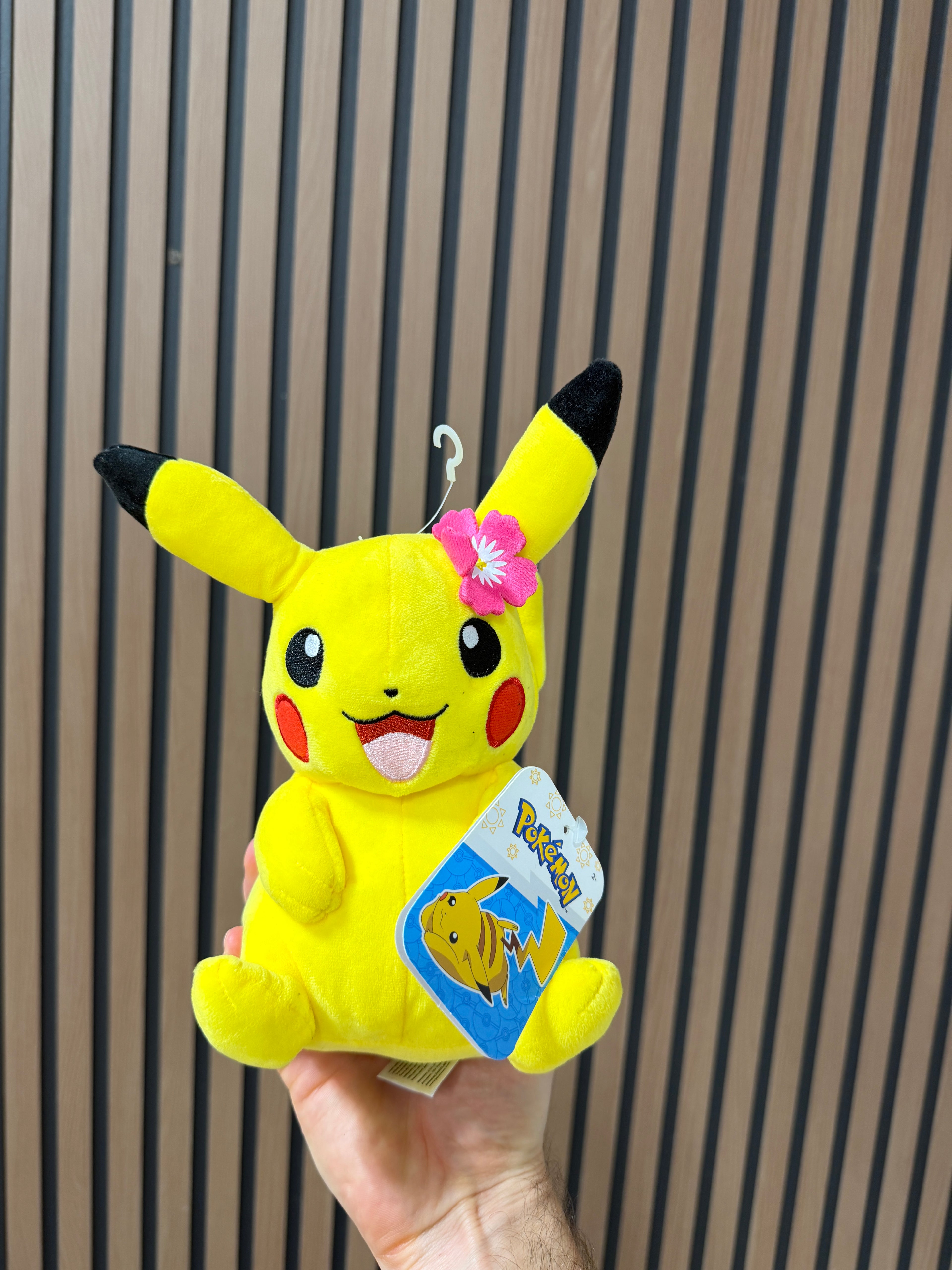 Bandai Spirits 8 Inch Pokemon Pikachu & Flower Plush w Tag Rare