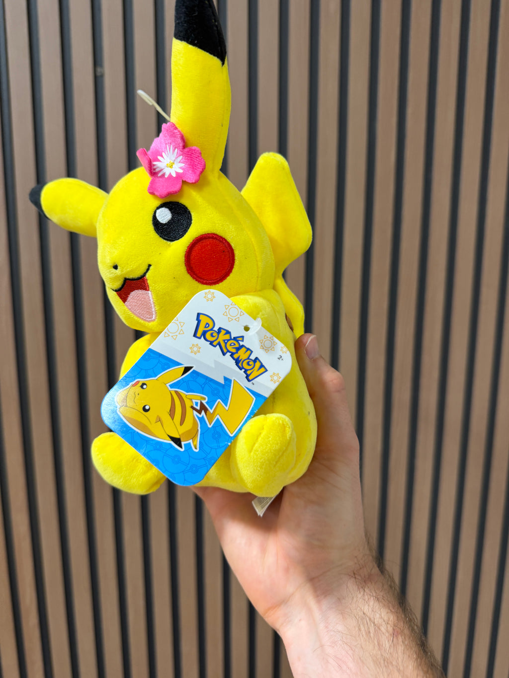 Bandai Spirits 8 Inch Pokemon Pikachu & Flower Plush w Tag Rare