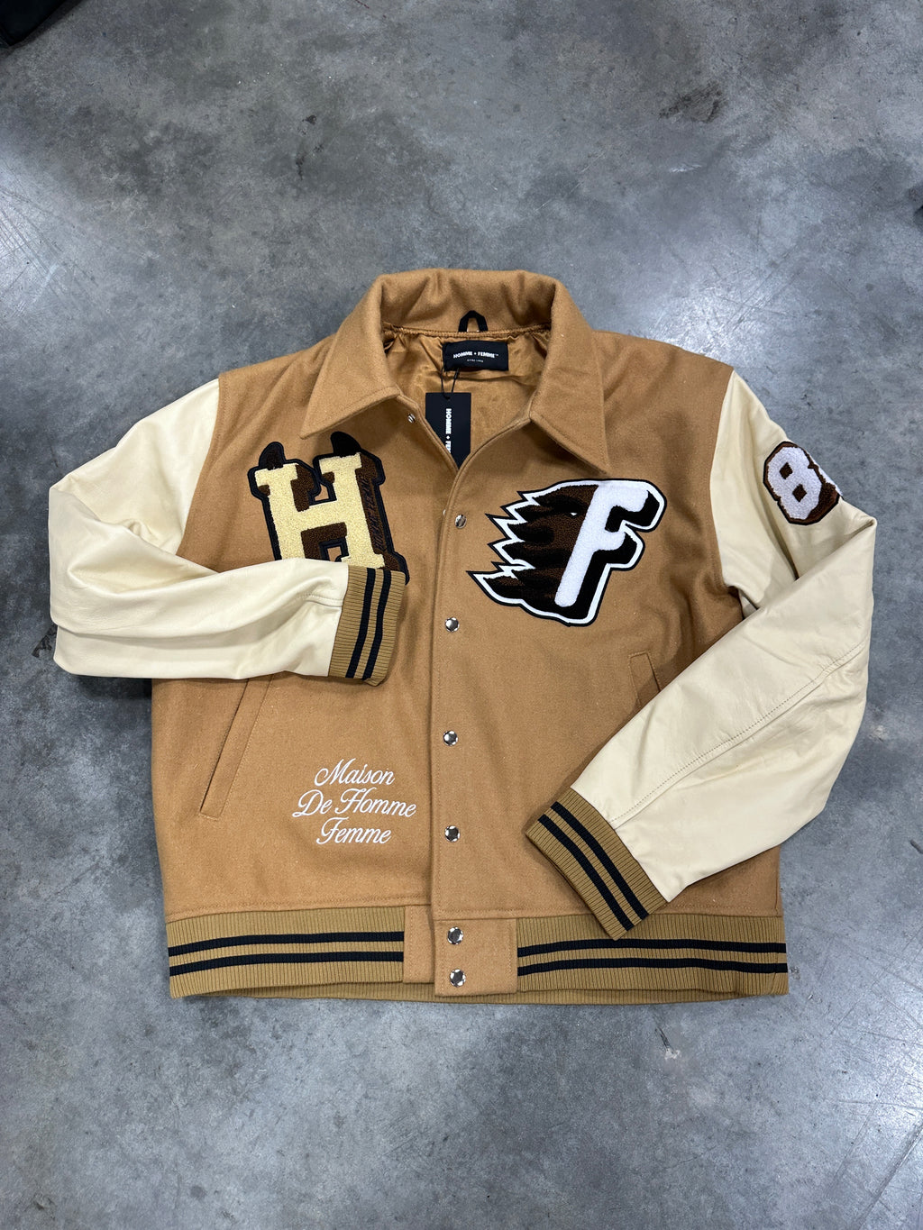 Homme Femme Varsity Jacket Sz XL