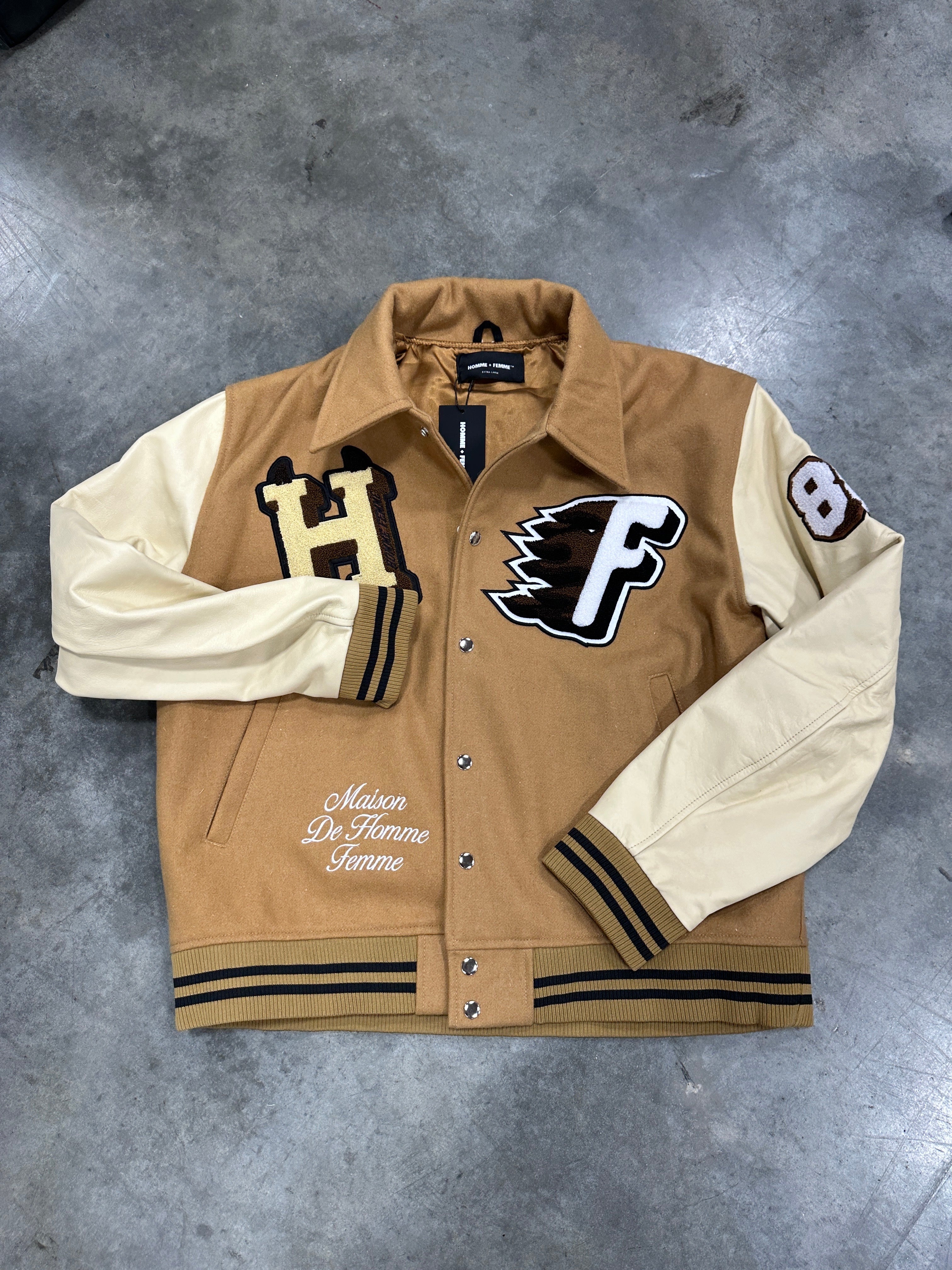 Homme Femme Varsity Jacket Sz XL