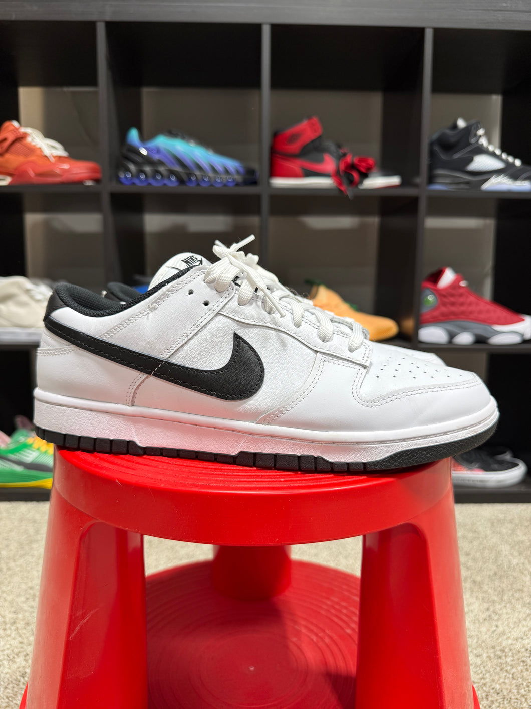 Nike Dunk Low Black/White Sz 10.5/W12 NOX BOX