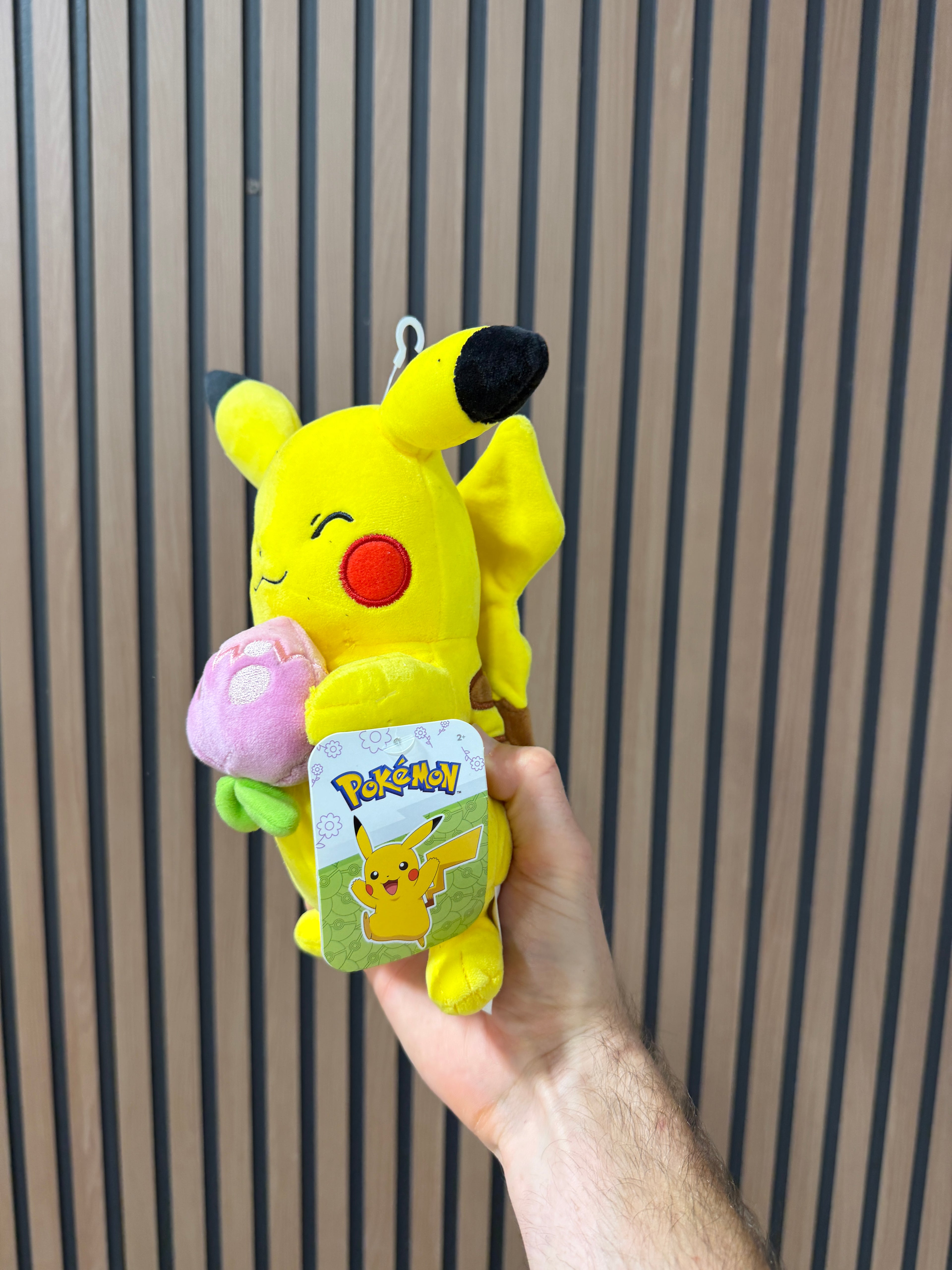 Pokemon Plush Easter Spring 2023 PIKACHU w Pecha Berry