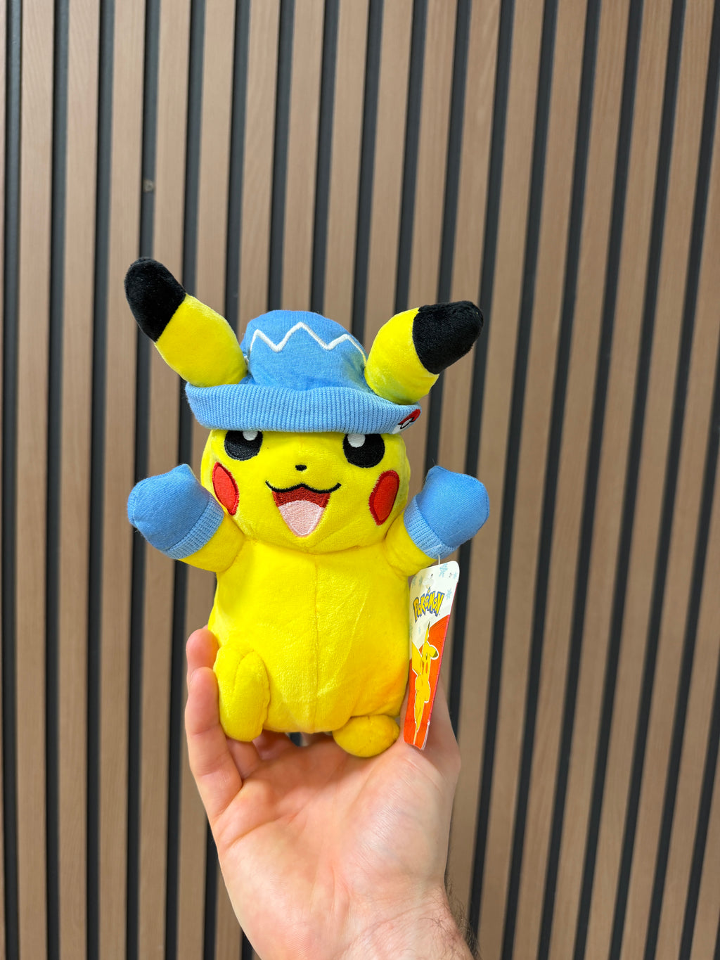 Pokemon Nintendo Holiday Pikachu Blue Hat with Mittens Plush 2022