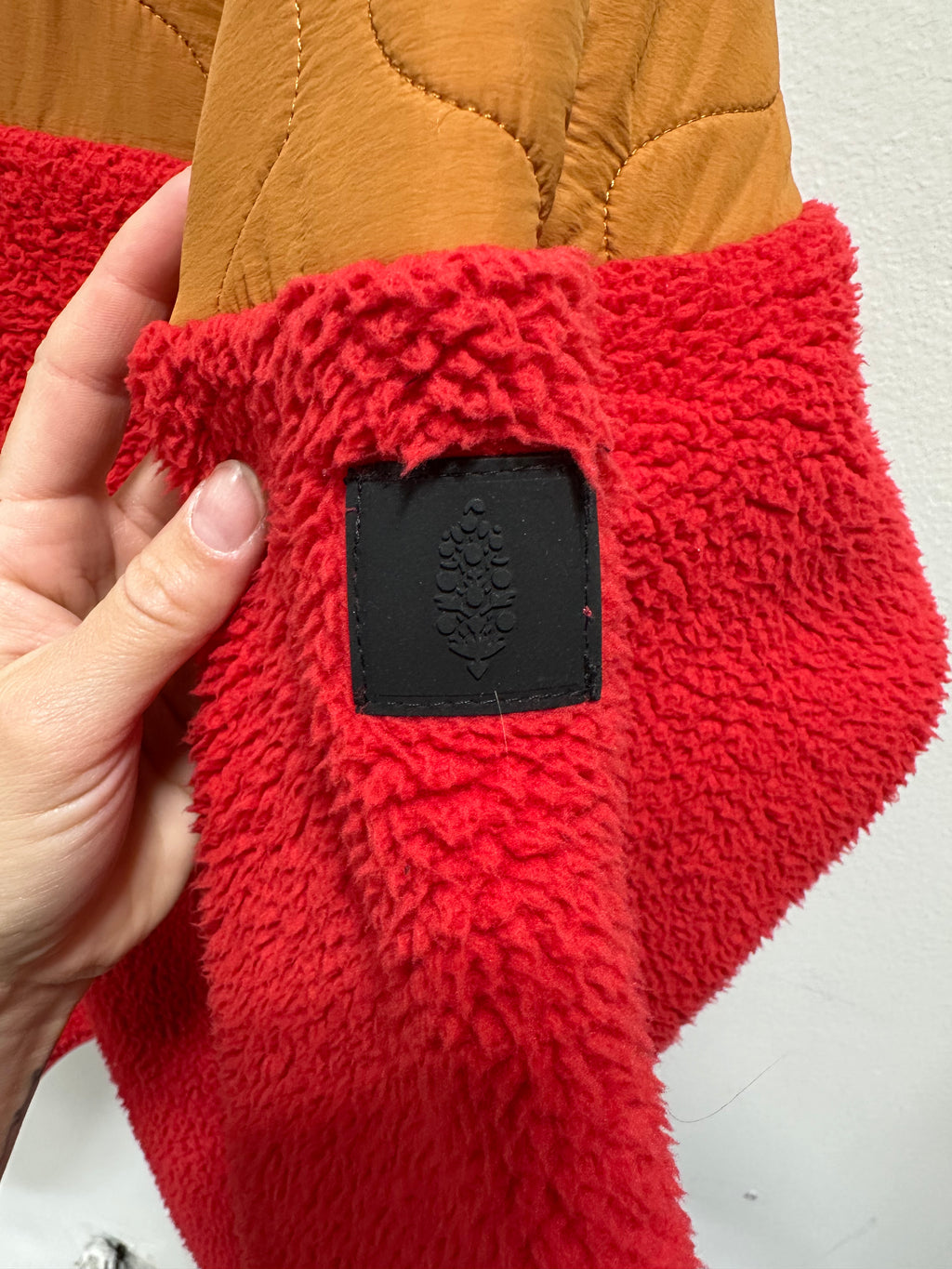 Free People FP Movement Drifter Quilted Crew Sherpa Fleece Sweater - Like New