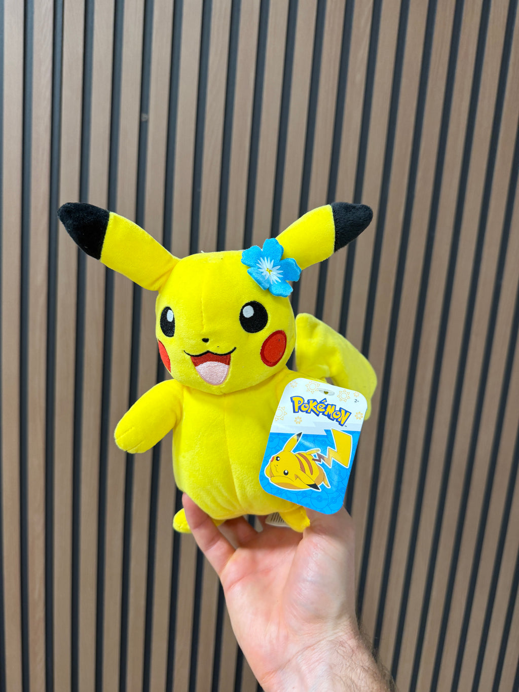 Pokemon 8” Pikachu Blue Flower Aloha Plush Licensed Authentic Hawaii