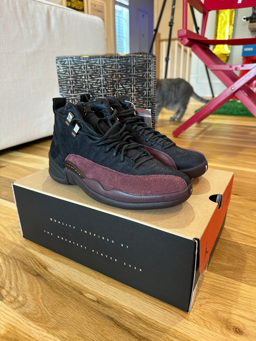 Jordan 12 Retro SP A Ma Maniére Black Sz M7.5/W9