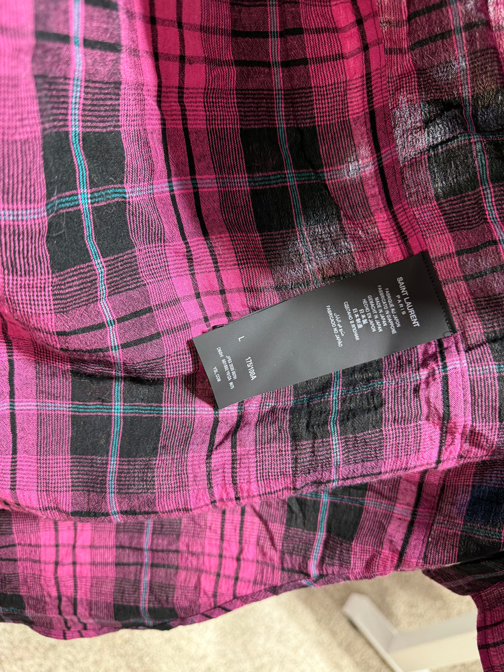 Saint Laurent Flannel Sz L