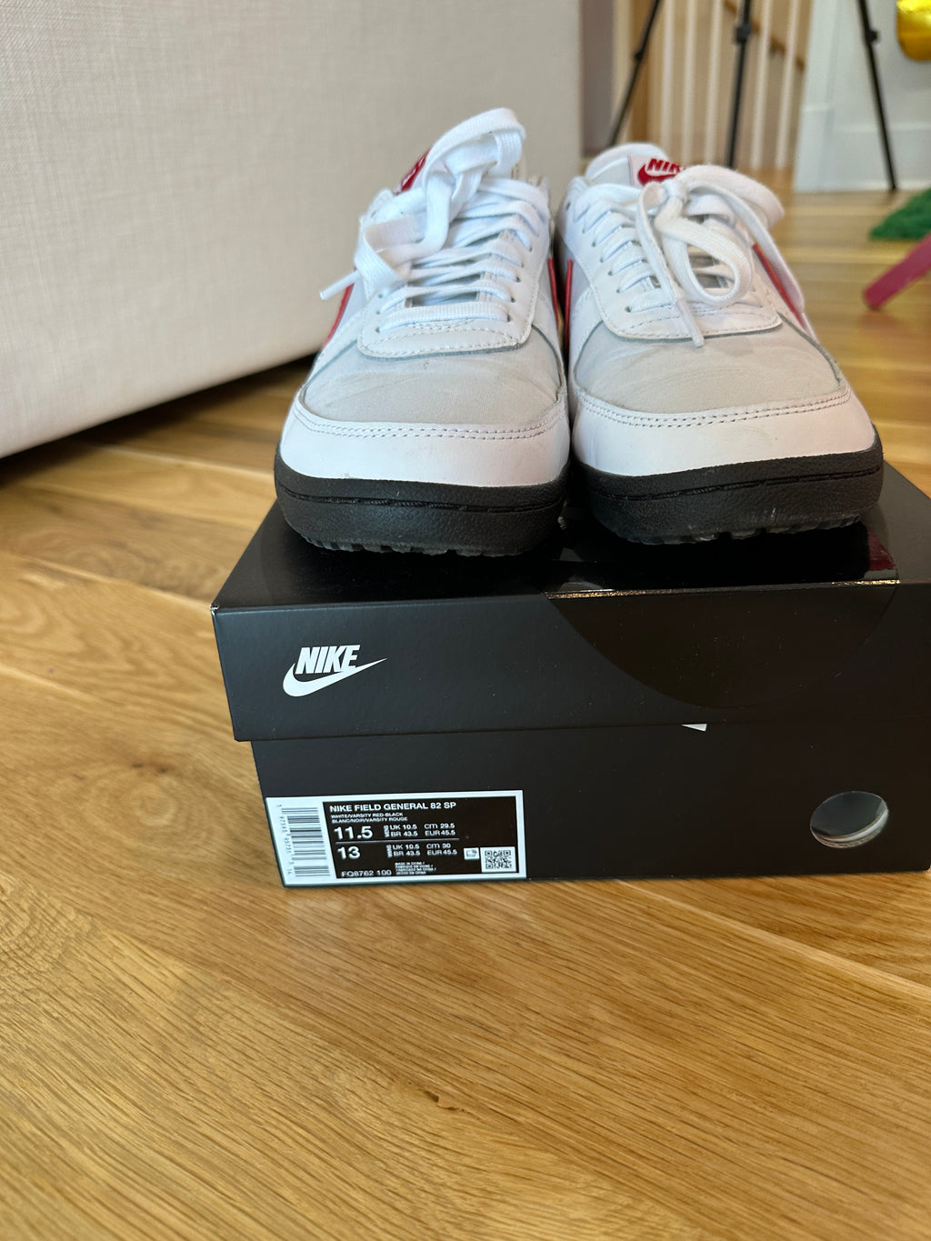 Nike Field General 82 SP White Varsity Red Sz 11.5