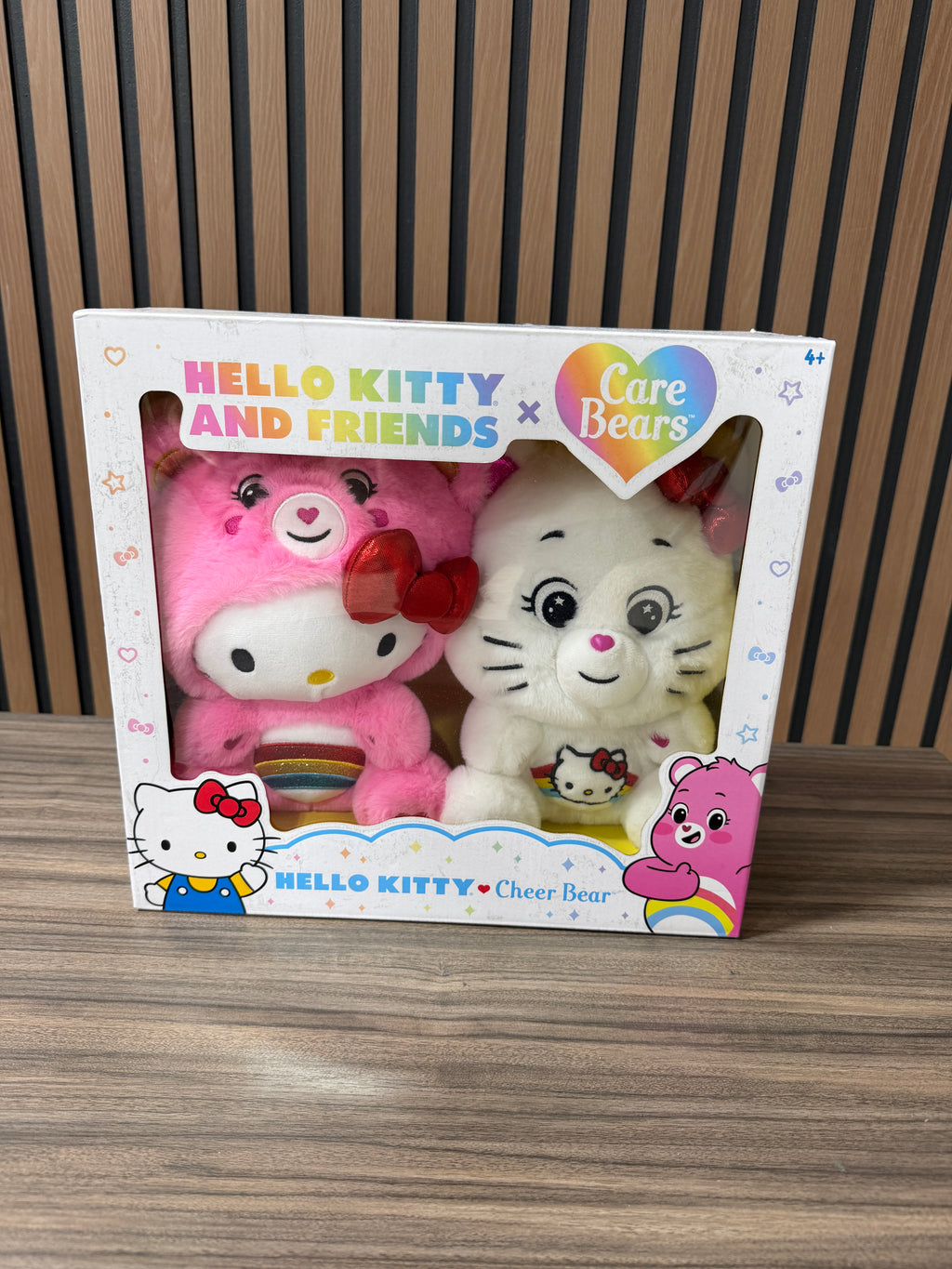 2023 Basic Fun Hello Kitty Care Bears Cheer Bear 10" Plush 2-Pack New Sealed
