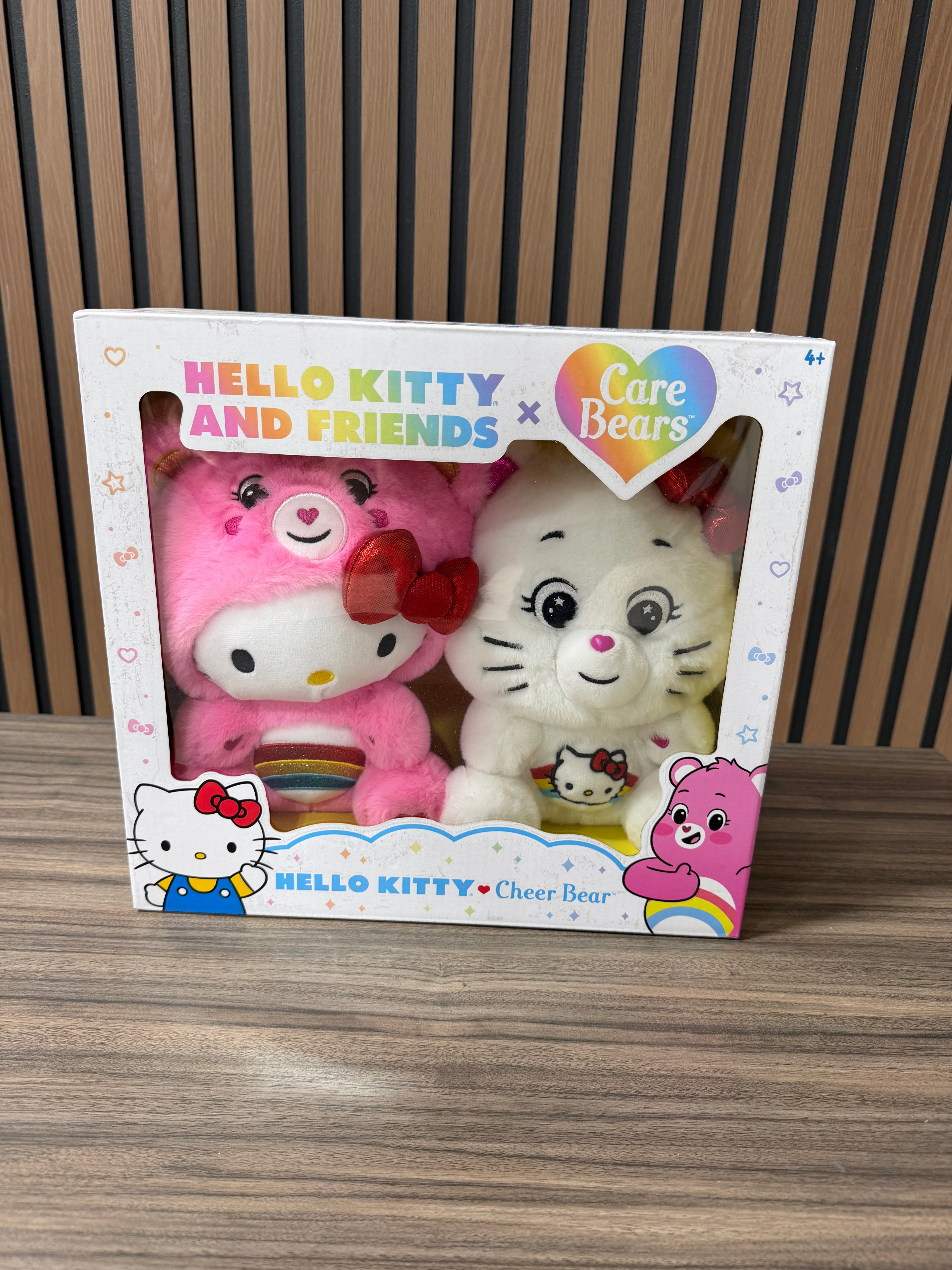 2023 Basic Fun Hello Kitty Care Bears Cheer Bear 10" Plush 2-Pack New Sealed
