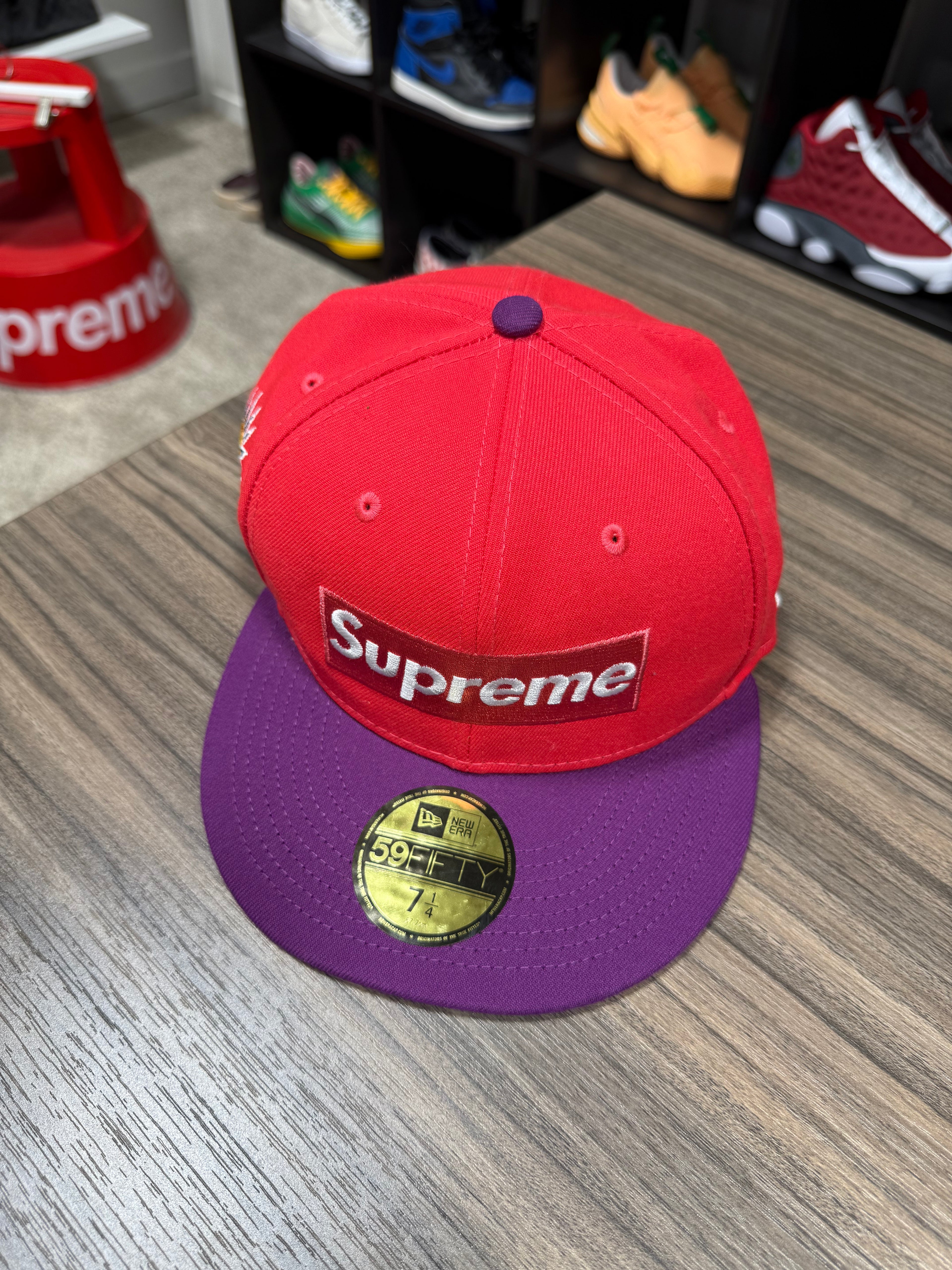 Supreme 2-Tone Box Logo New Era 'Coral' Sz 7 1/4