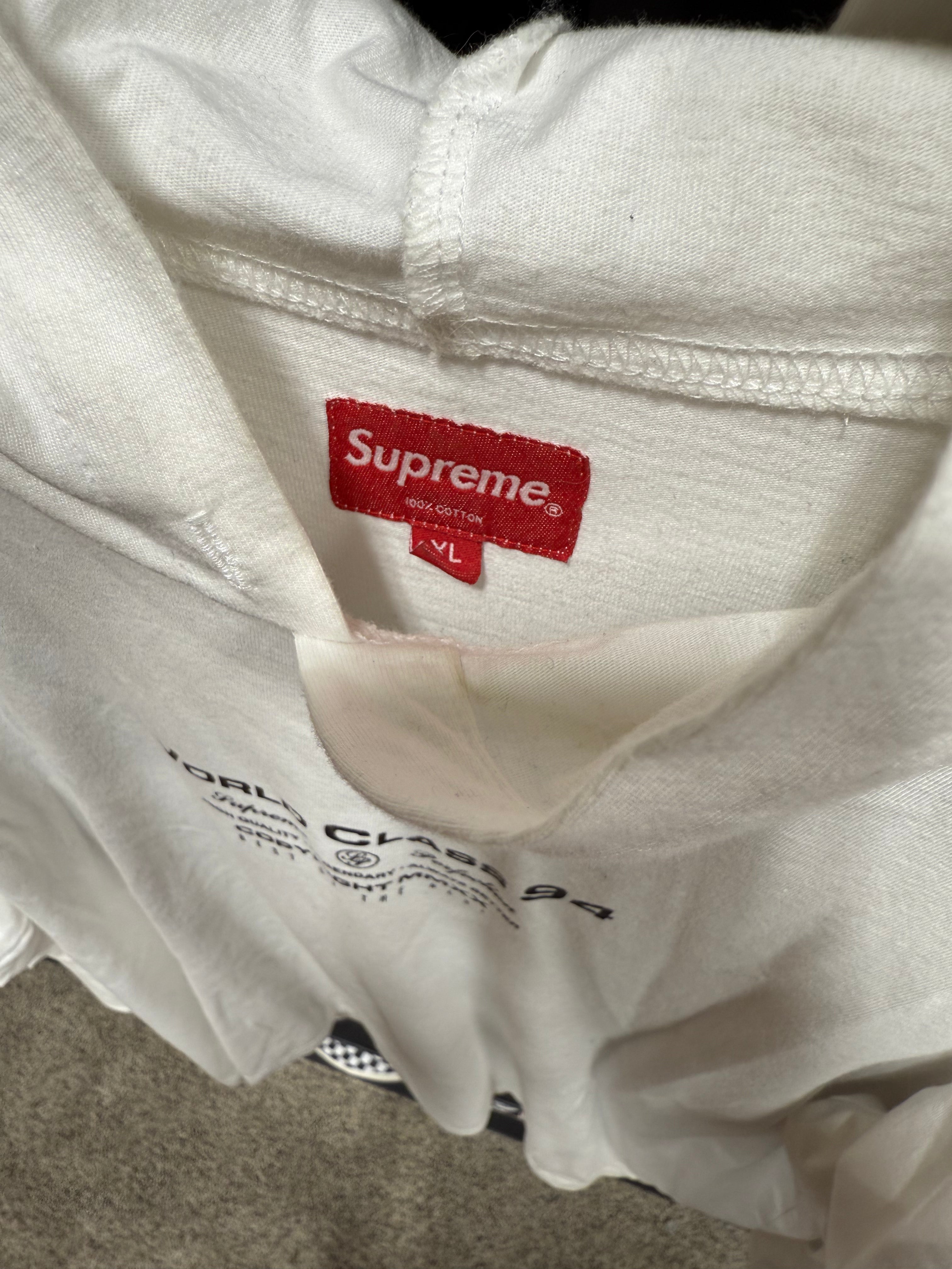 Supreme T-shirt  Hoodie White Sz XL