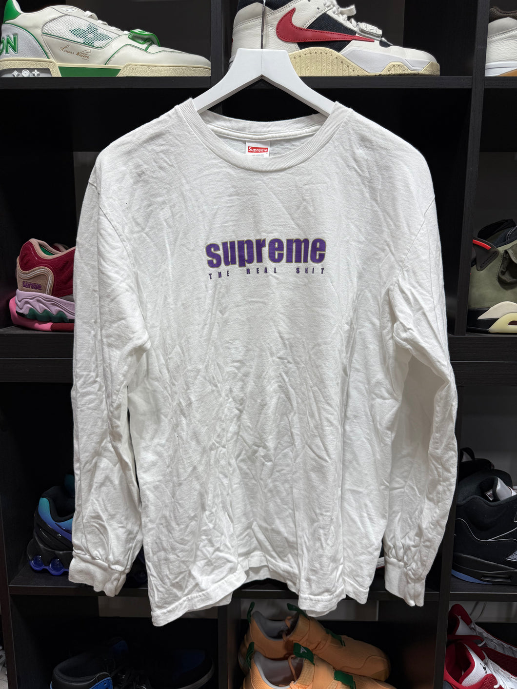 Supreme Long Sleeve White Sz L