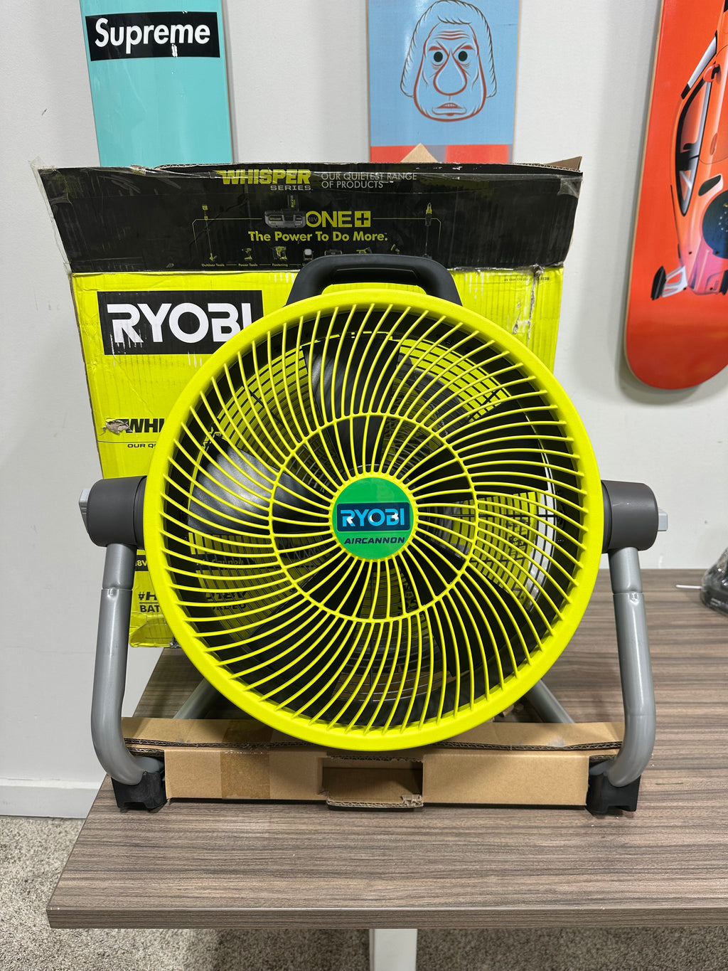 RYOBI ONE+ 18V Hybrid WHISPER SERIES 14-inch Air Cannon Fan (Model PCL813B)