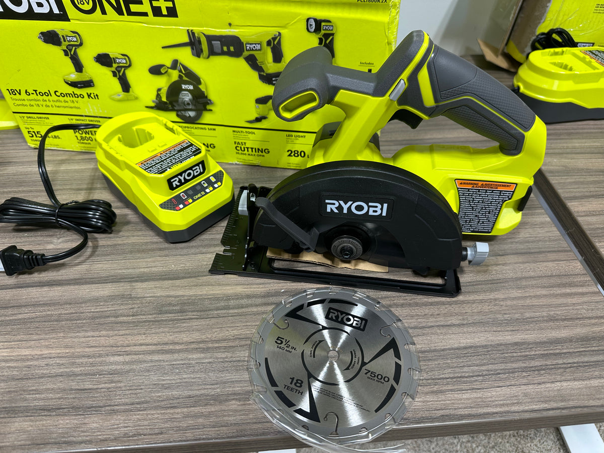 RYOBI ONE+ 18V Lithium-Ion 6-Tool Combo Kit (Model PCL1600K2X)
