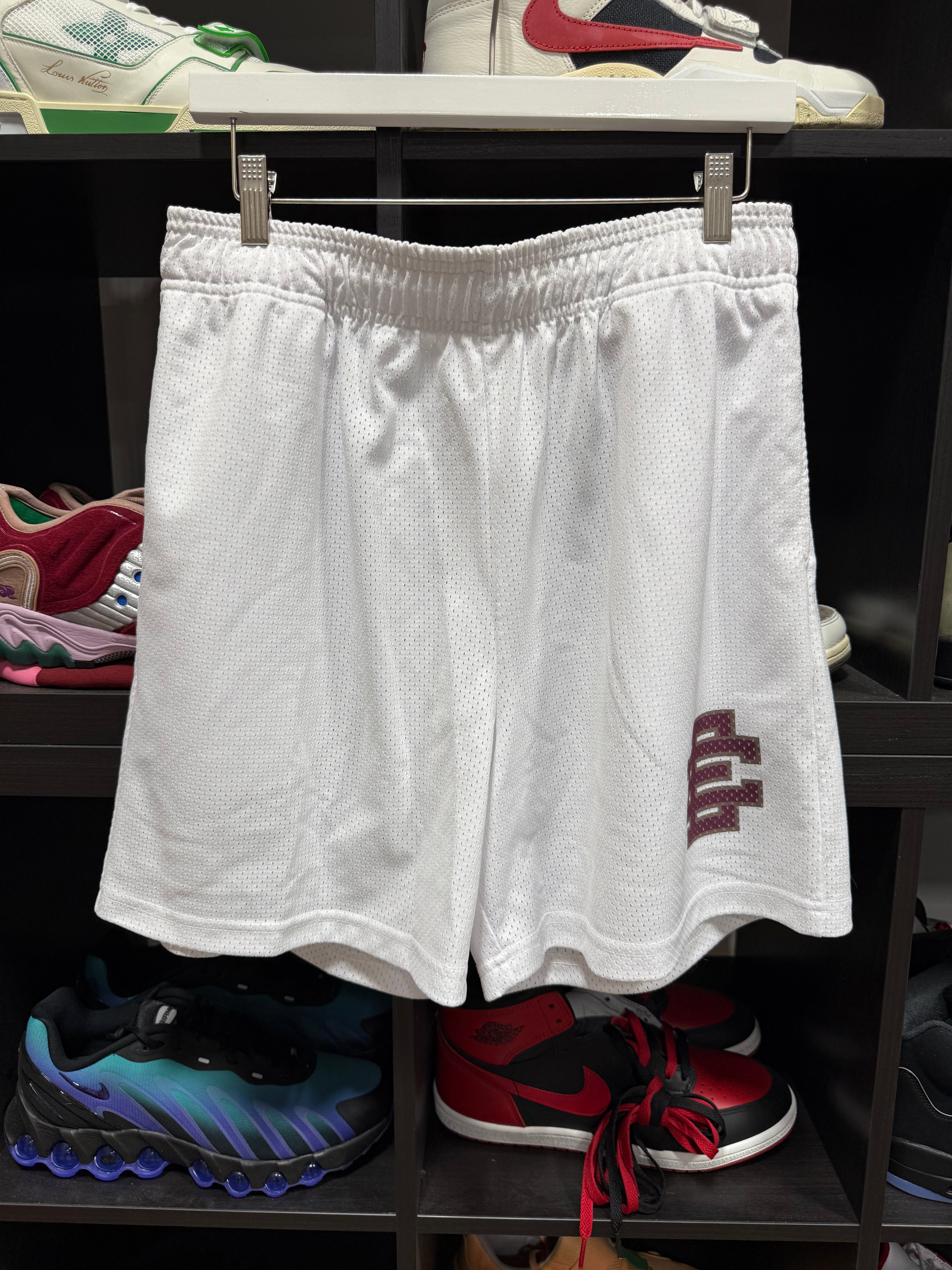 Eric Emanuel Shorts White/Burgundy Sz XL