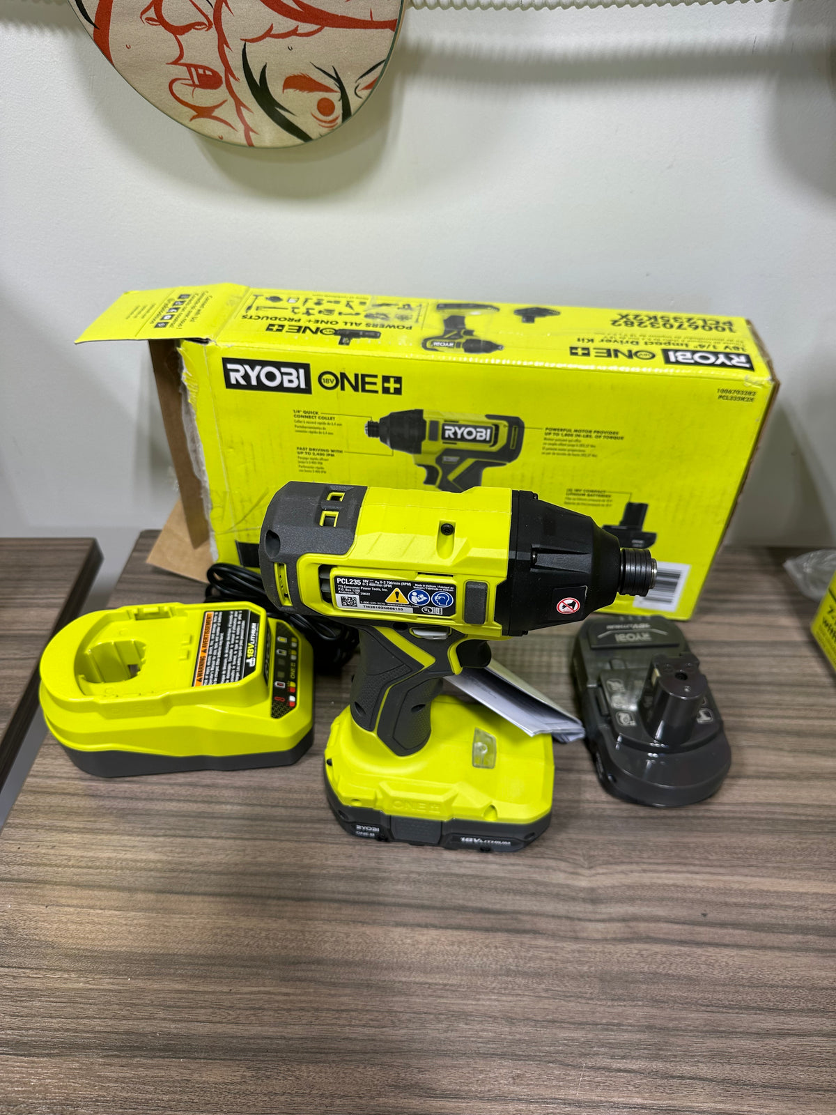 RYOBI ONE+ 18V Lithium-Ion 1/4-inch Impact Driver Kit (Model PCL235K2X)