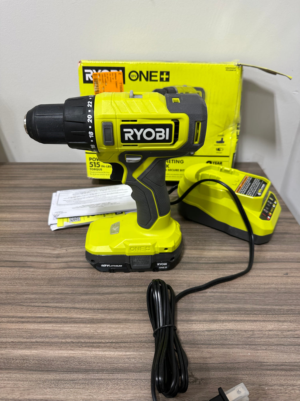 RYOBI ONE+ 18V Lithium-Ion 1/2-inch Drill/Driver Kit (Model PCL206K1X)