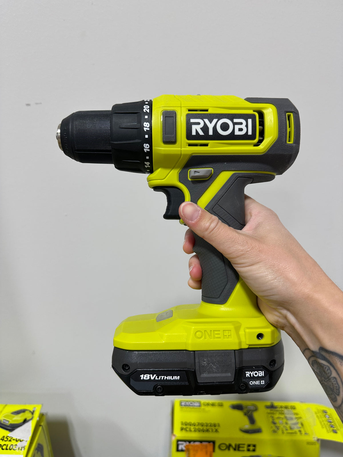 RYOBI ONE+ 18V Lithium-Ion 1/2-inch Drill/Driver Kit (Model PCL206K1X)