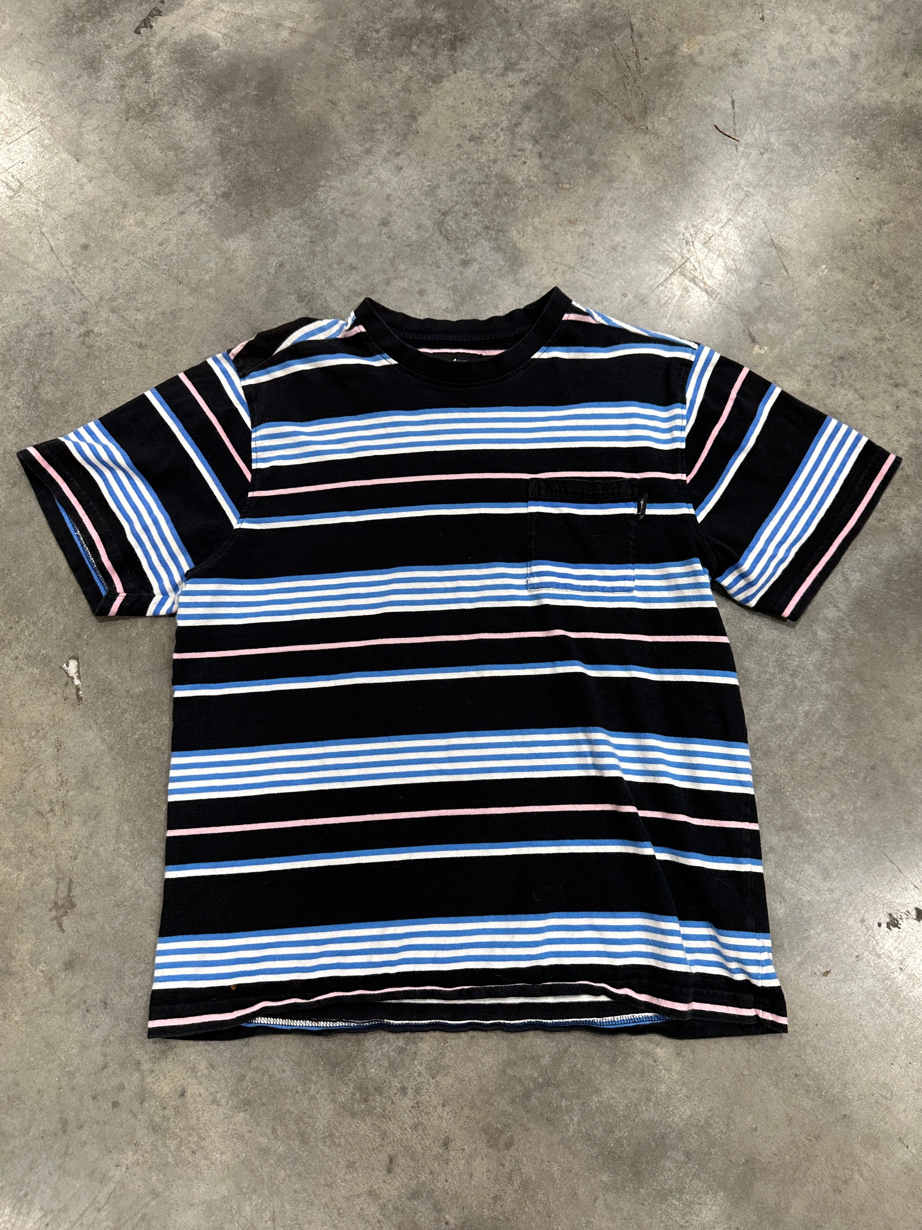 Stussy T-Shirt Stripped Sz S