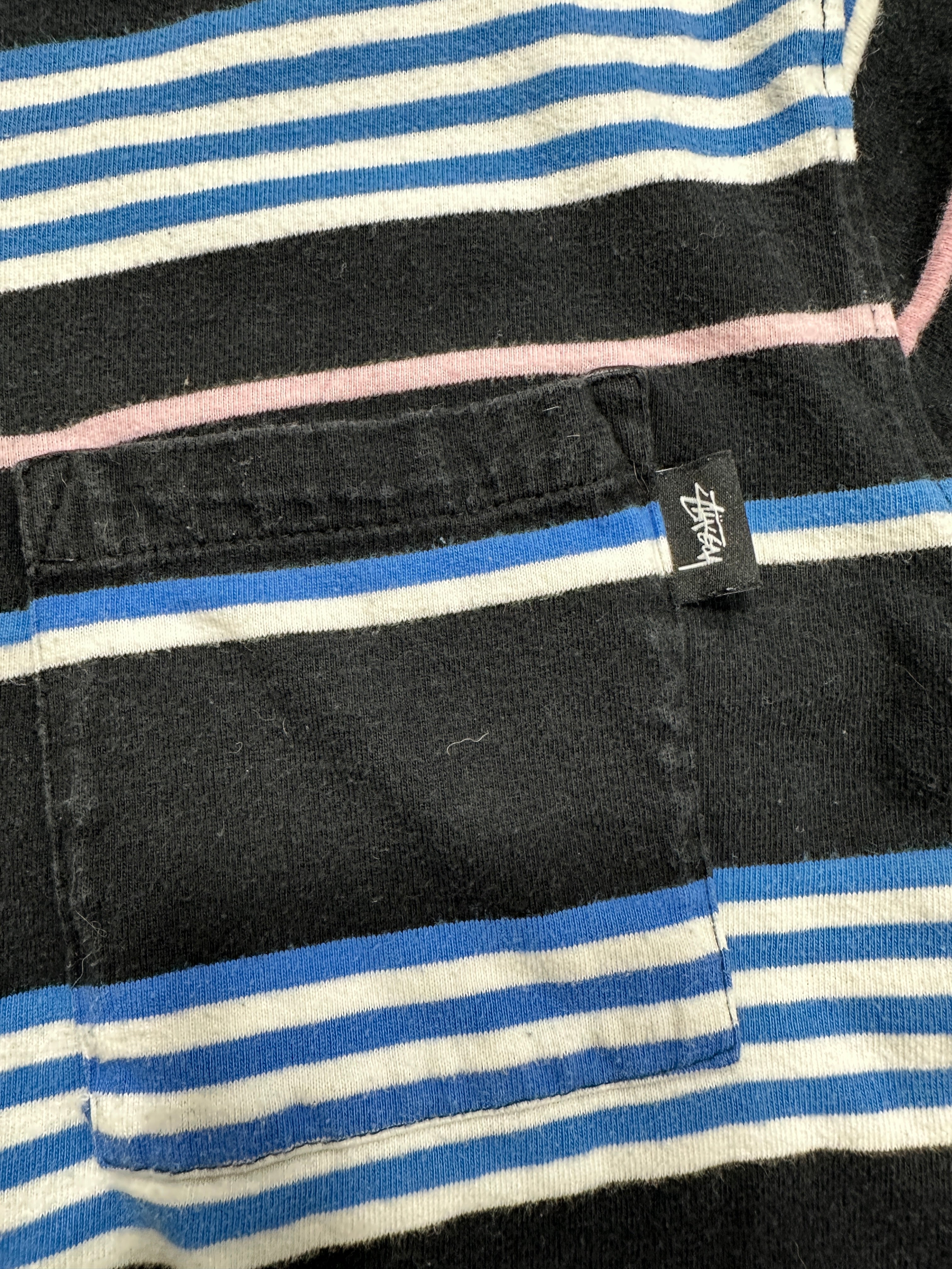 Stussy T-Shirt Stripped Sz S
