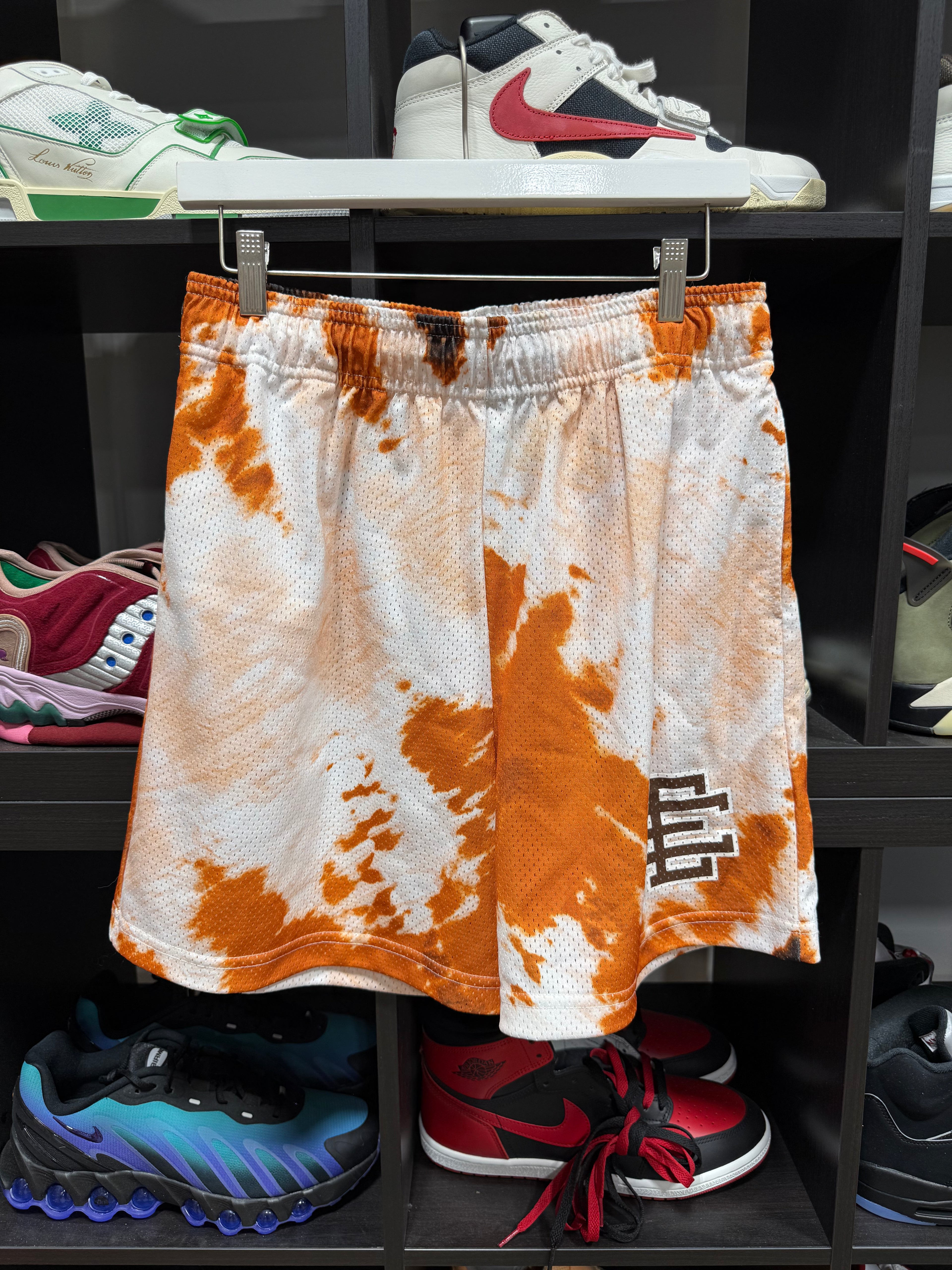 Eric Emanuel Shorts Orange Tie Die Sz XL