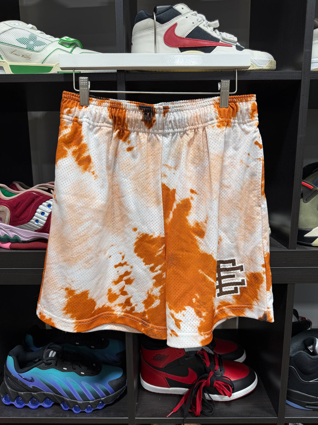 Eric Emanuel Shorts Orange Tie Die Sz XL