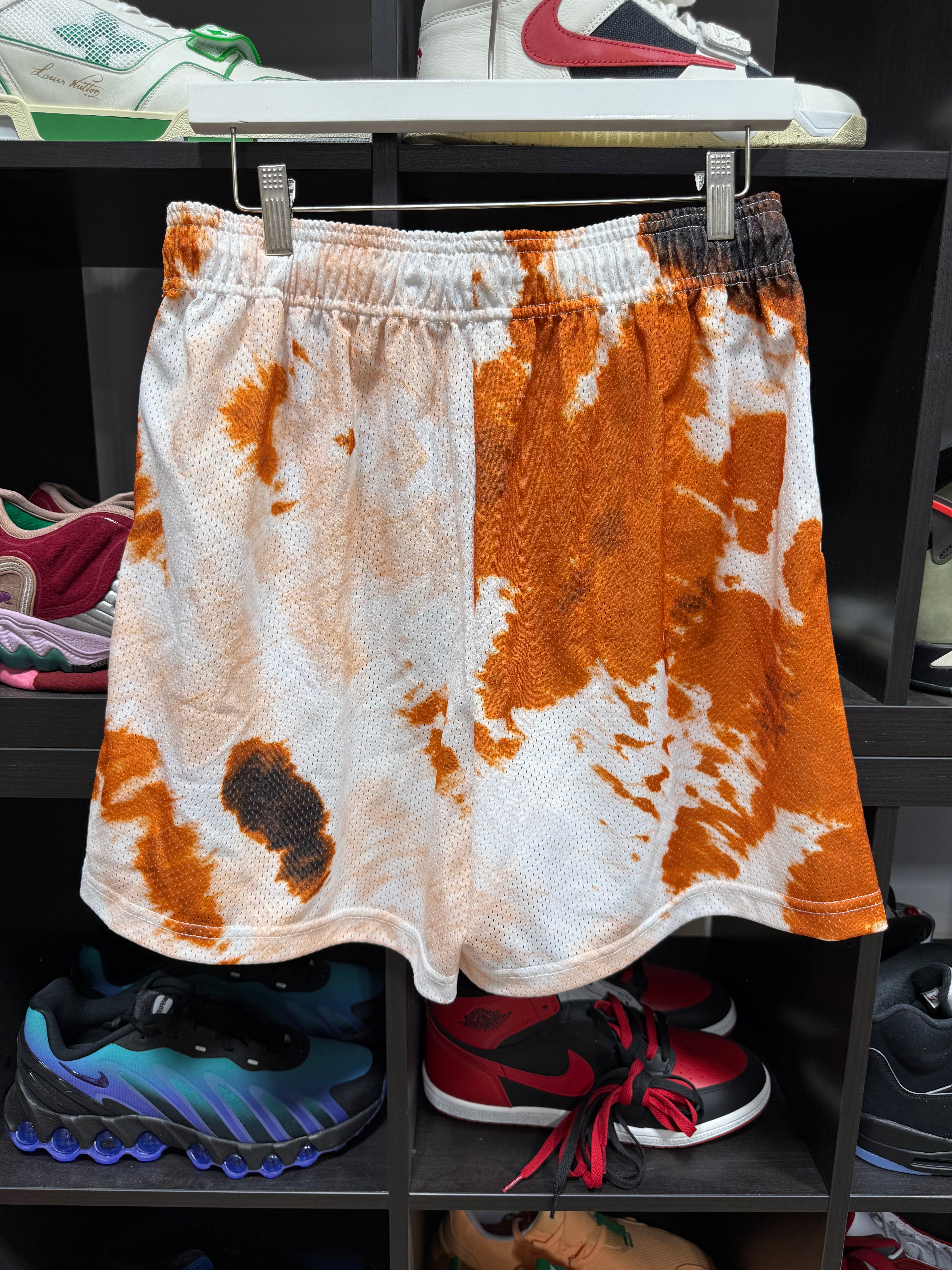 Eric Emanuel Shorts Orange Tie Die Sz XL