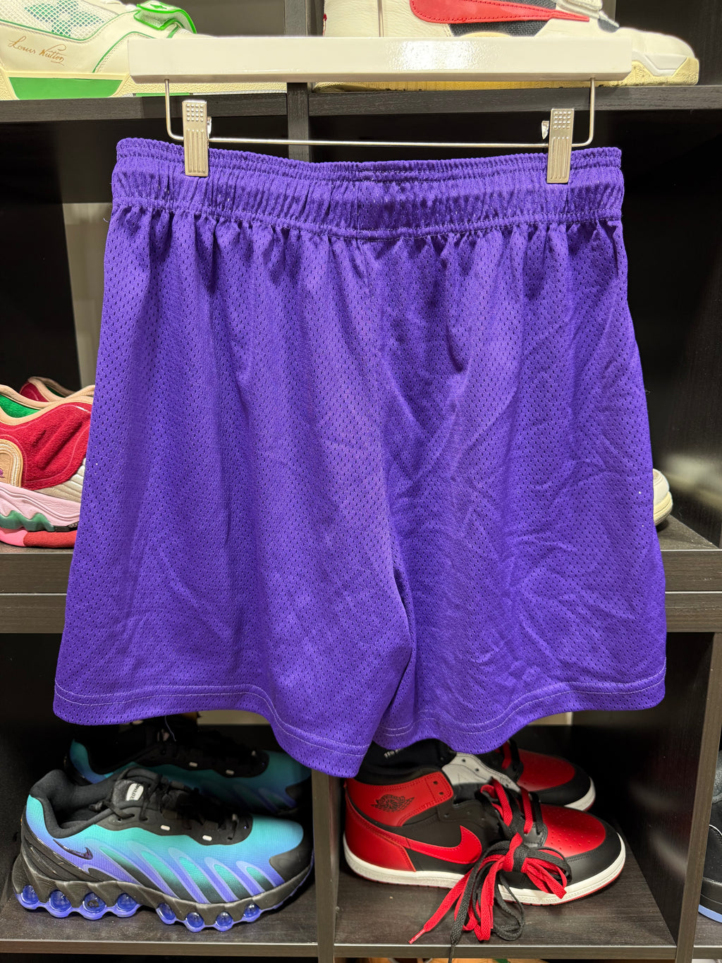 Eric Emanuel Shorts Purple/Lime Green Sz XL