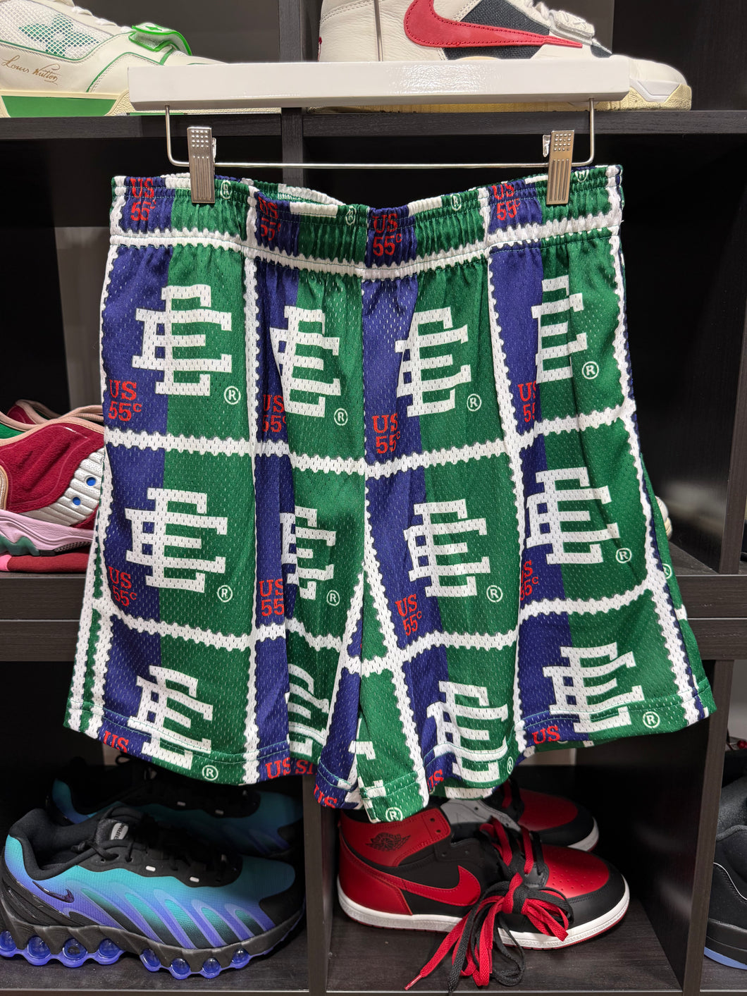 Eric Emanuel Shorts Navy/Green Multi E Sz XL