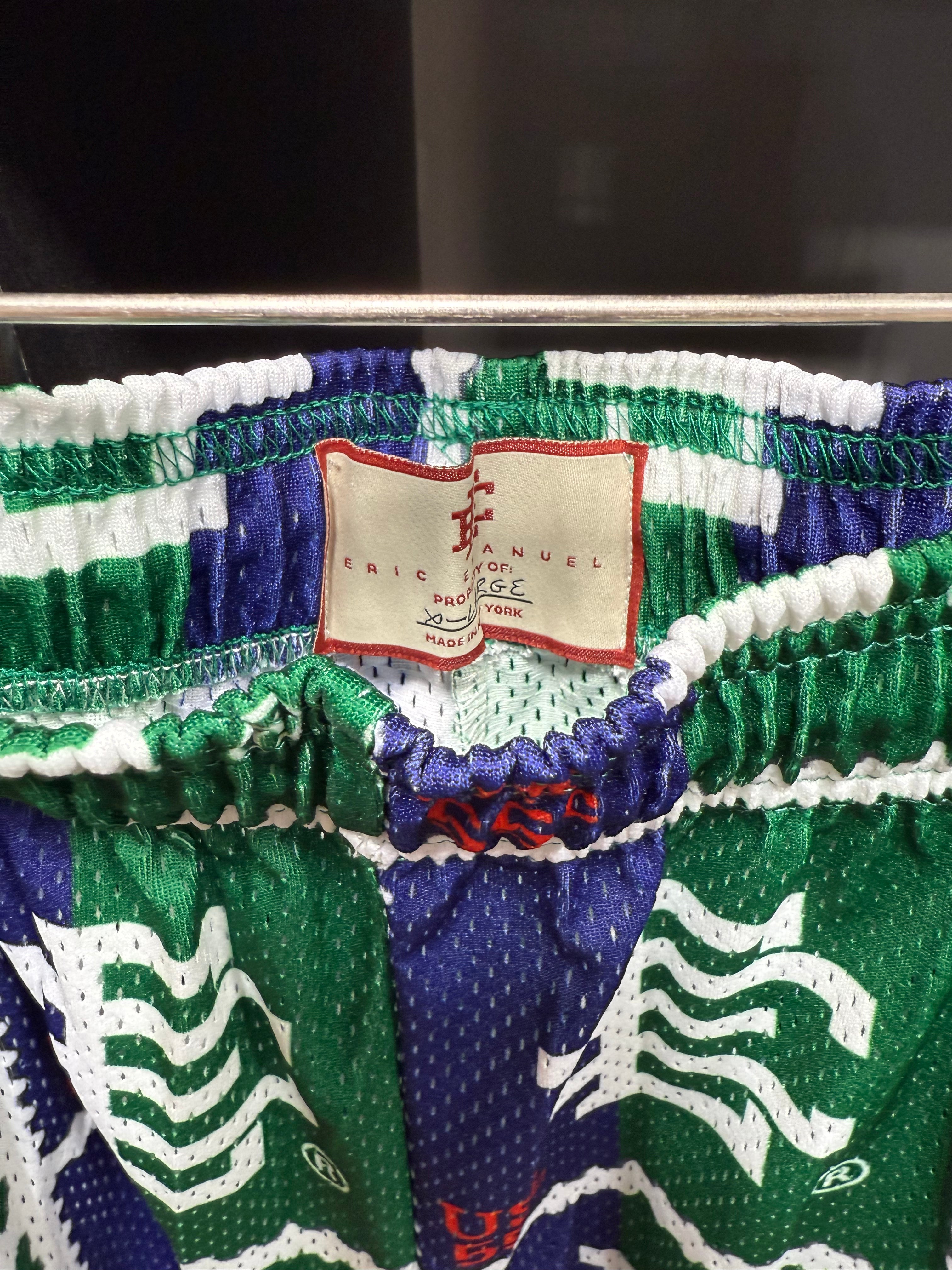 Eric Emanuel Shorts Navy/Green Multi E Sz XL