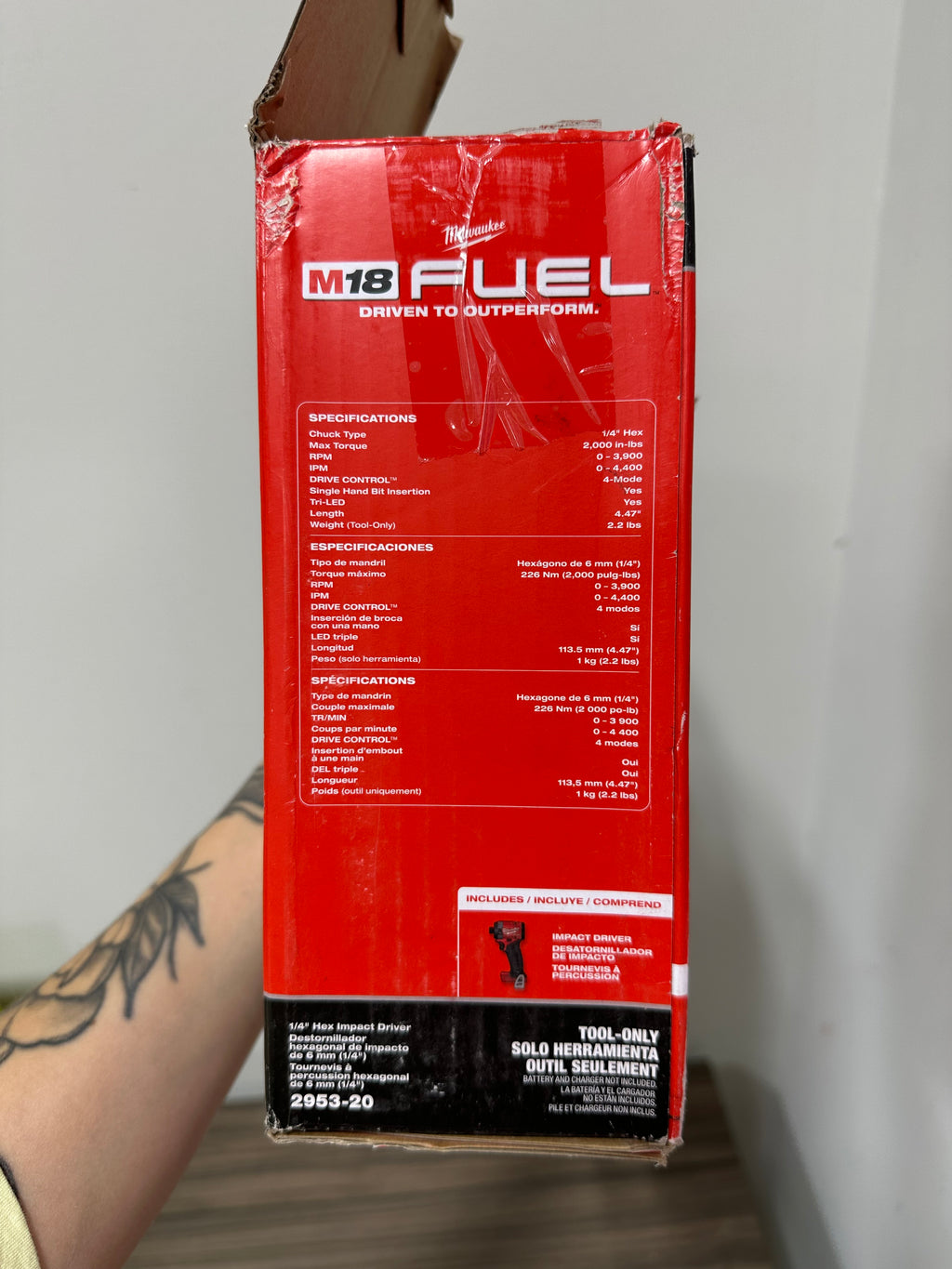 Milwaukee M18 FUEL 1/4" Hex Impact Driver (Model 2953-20)