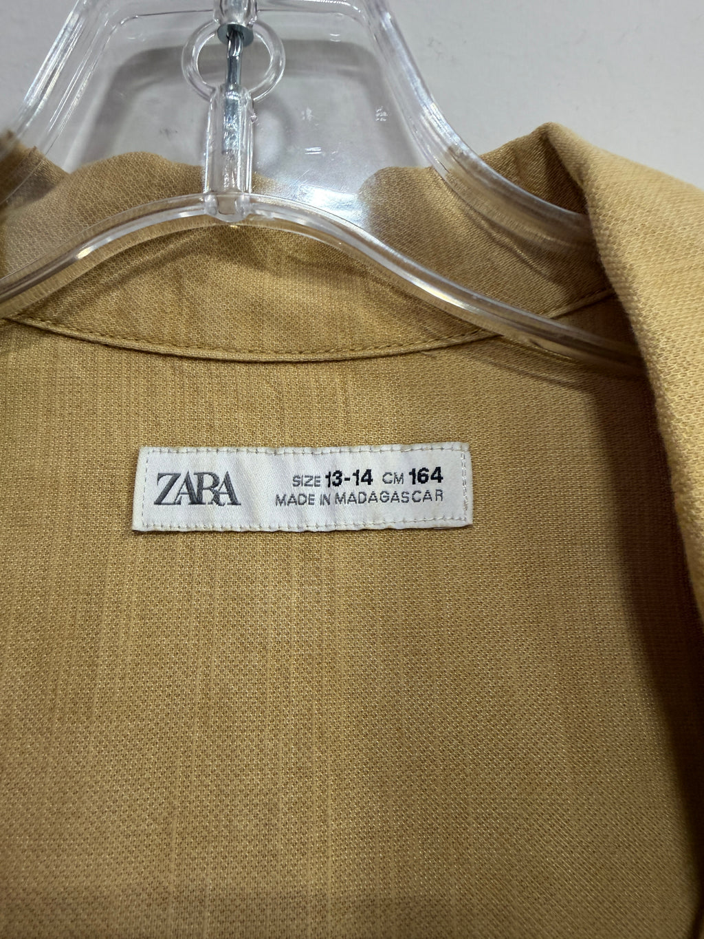 Zara women's utility-style button-down overshirt sz 13-14