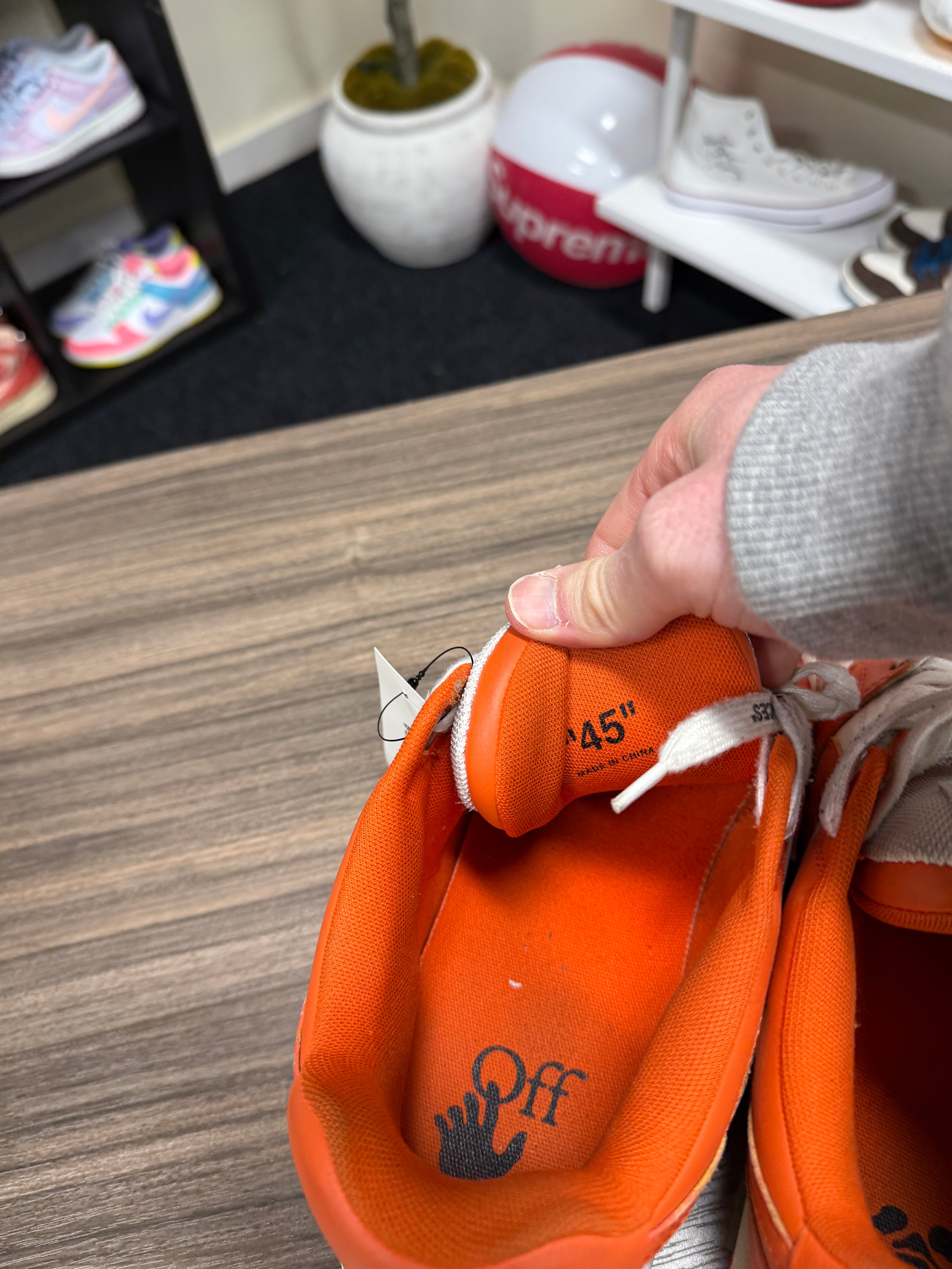 Off White Out OF Office Sneaker Orange Sz 12 (46)